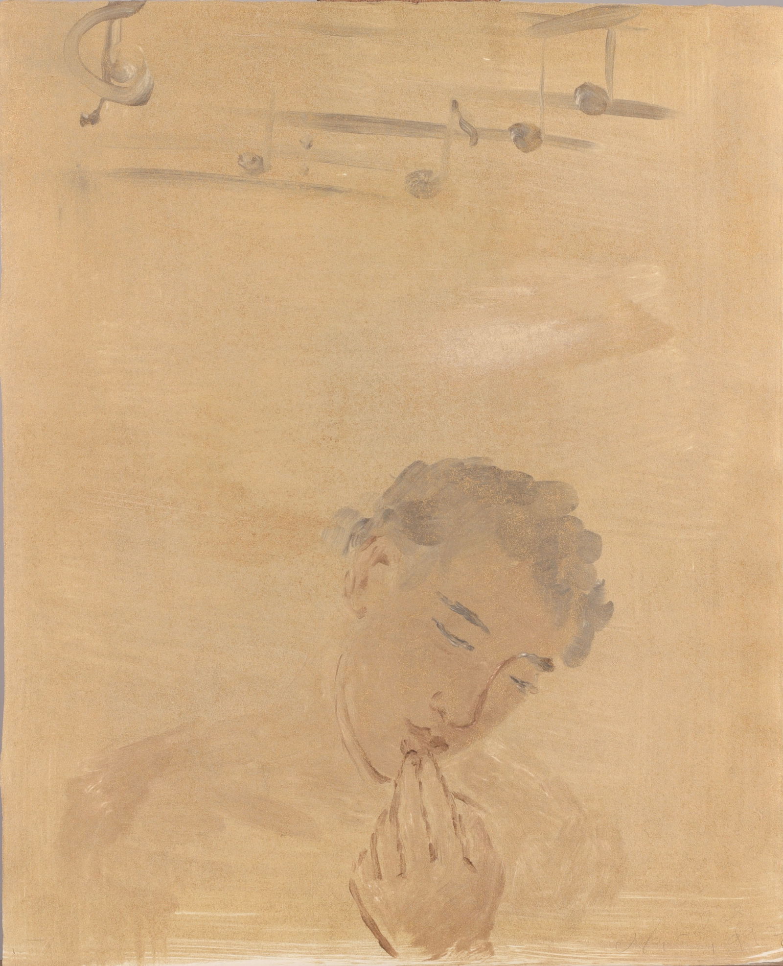 NICOLAS AFRICANO (b. 1948) "DREAMING OF MUSIC" PAINTING (1 of 8)