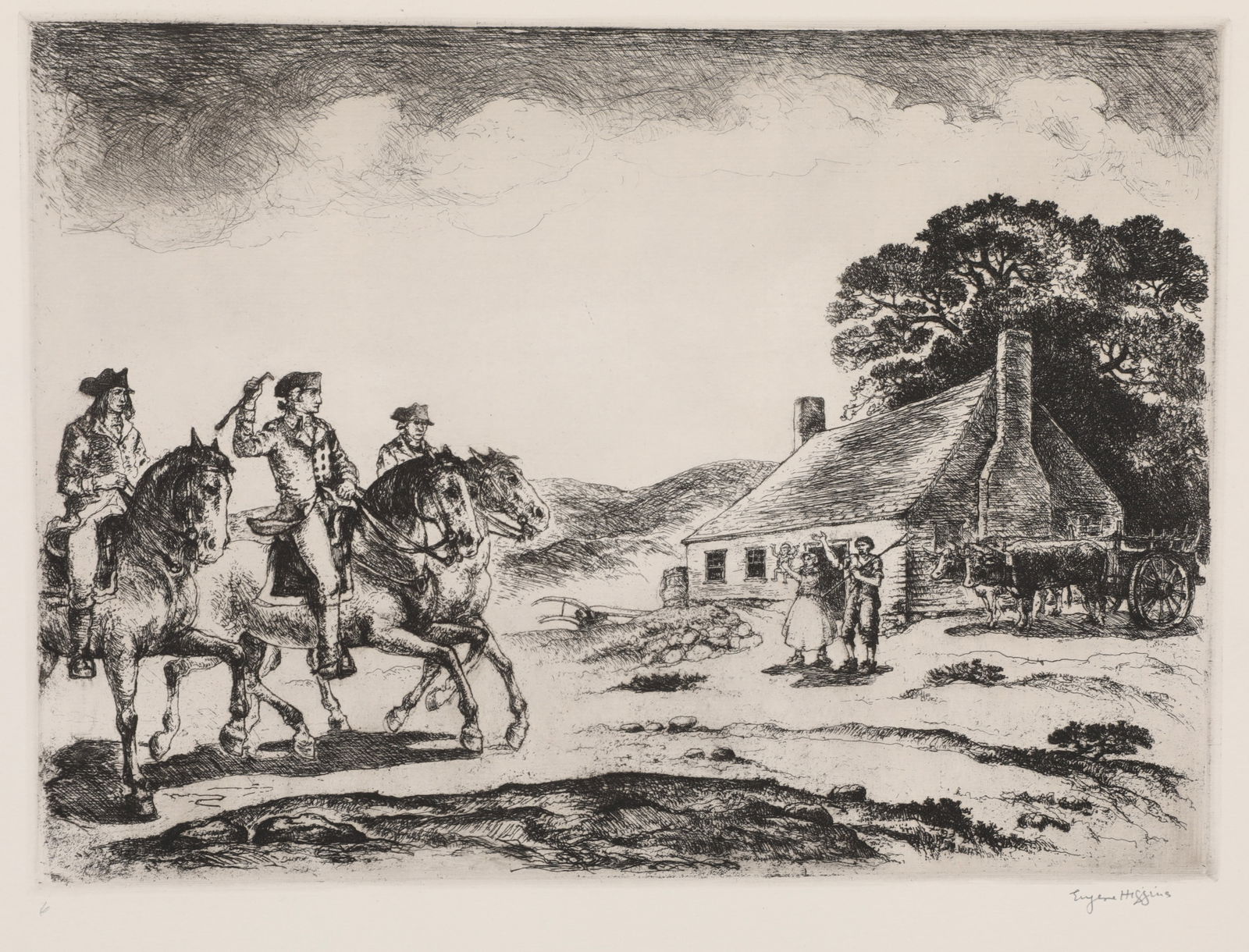 EUGENE HIGGINS (1874-1958) SIGNED 1932 GEORGE WASHINGTON ETCHING (1 of 7)