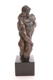 BROTHER JEROME COX BRUTALIST BRONZED SCULPTURE "BODY & SOUL"