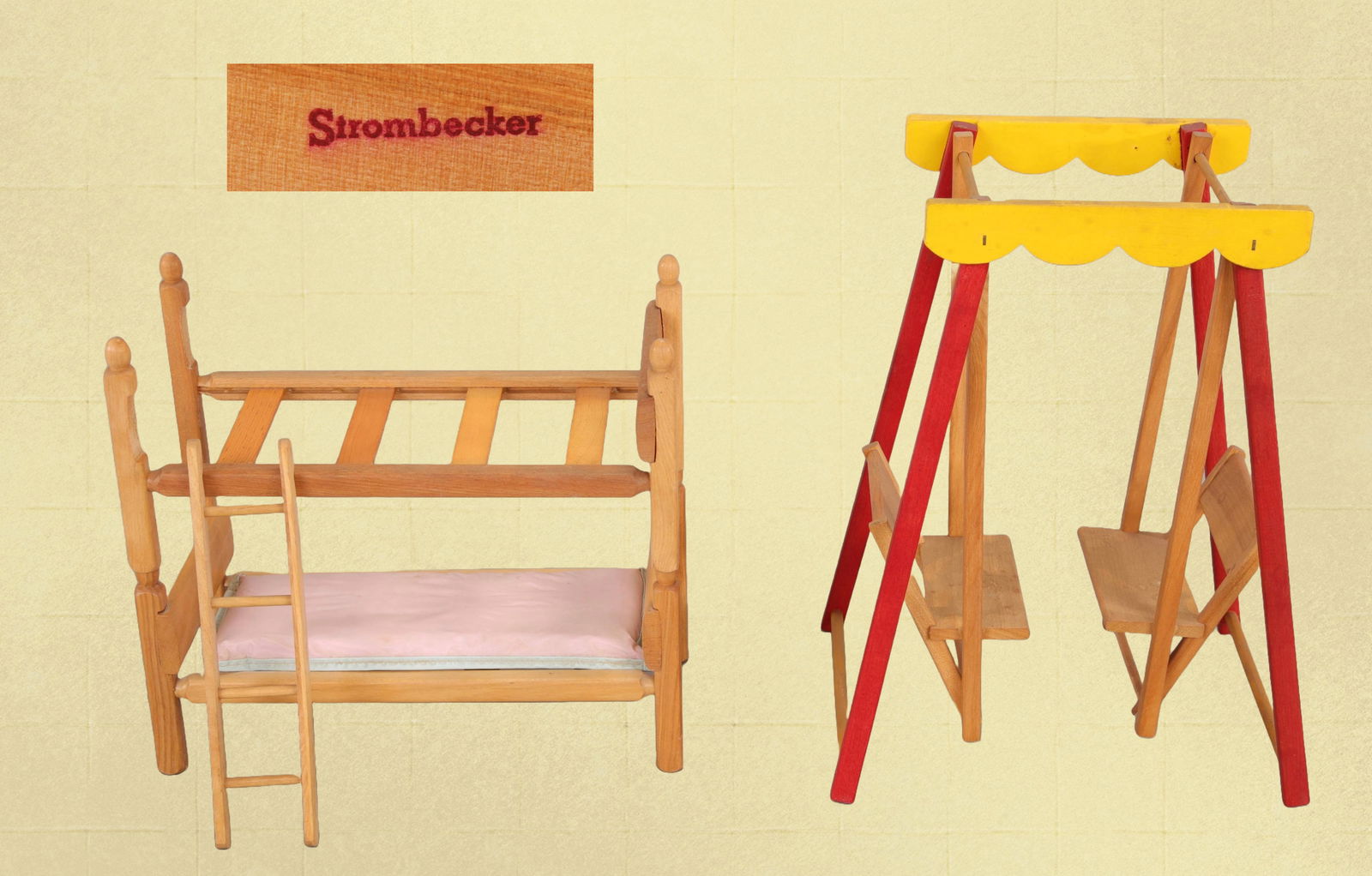 STROMBECKER VTG MID-CENTURY DOLL FURNITURE GINNY / ALEXANDER-KINS SIZED (1 of 7)