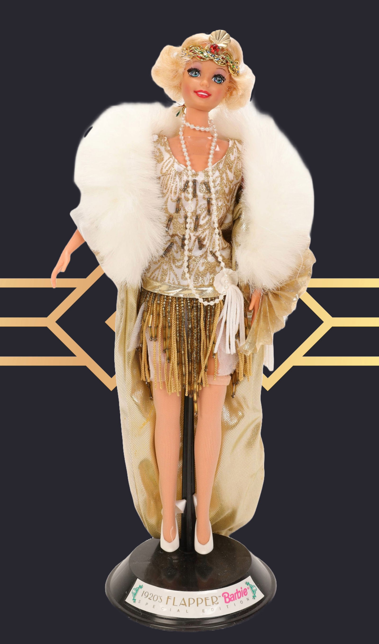 1920s FLAPPER BARBIE DOLL LIMITED EDITION W/ STAND (1 of 3)