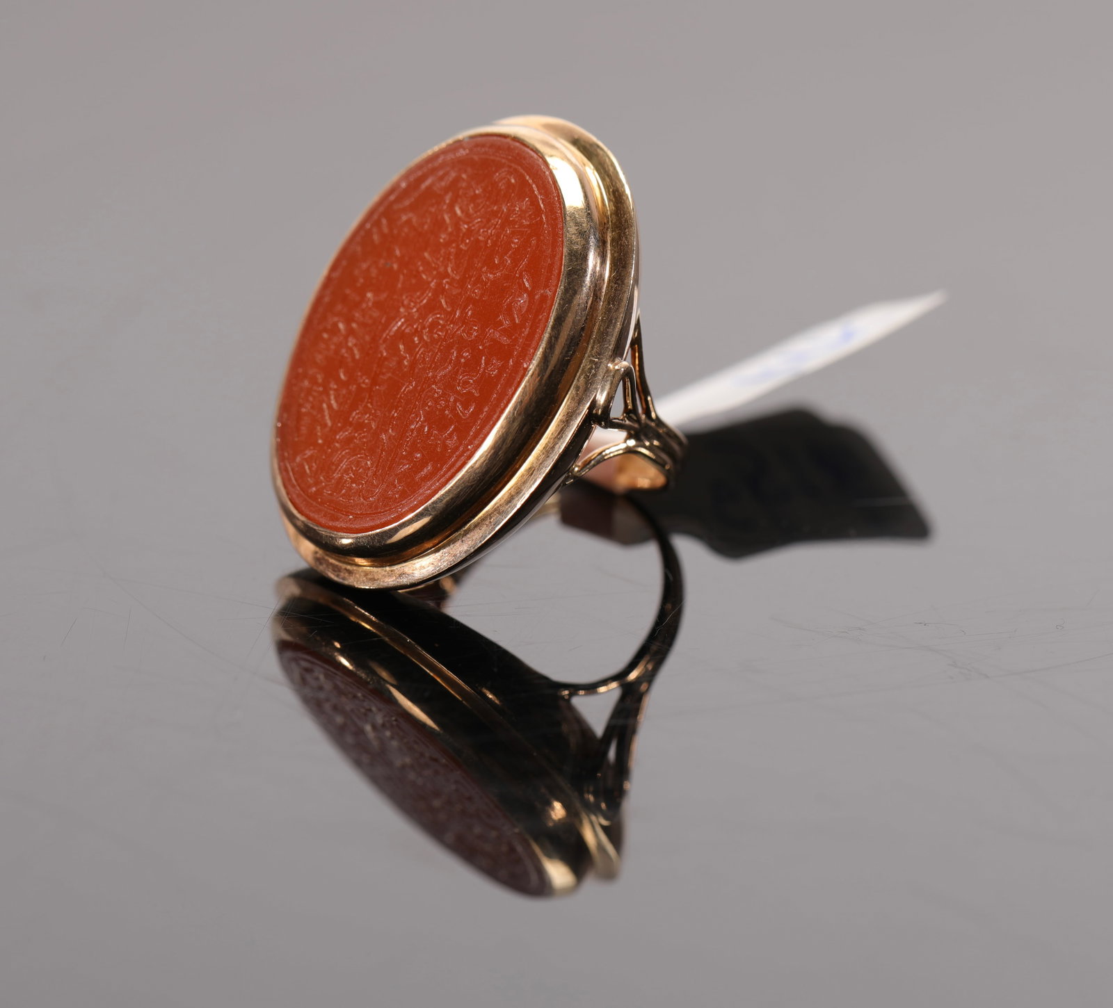 14K GOLD ISLAMIC INTAGLIO SIGNET RING 9.5G (1 of 12)