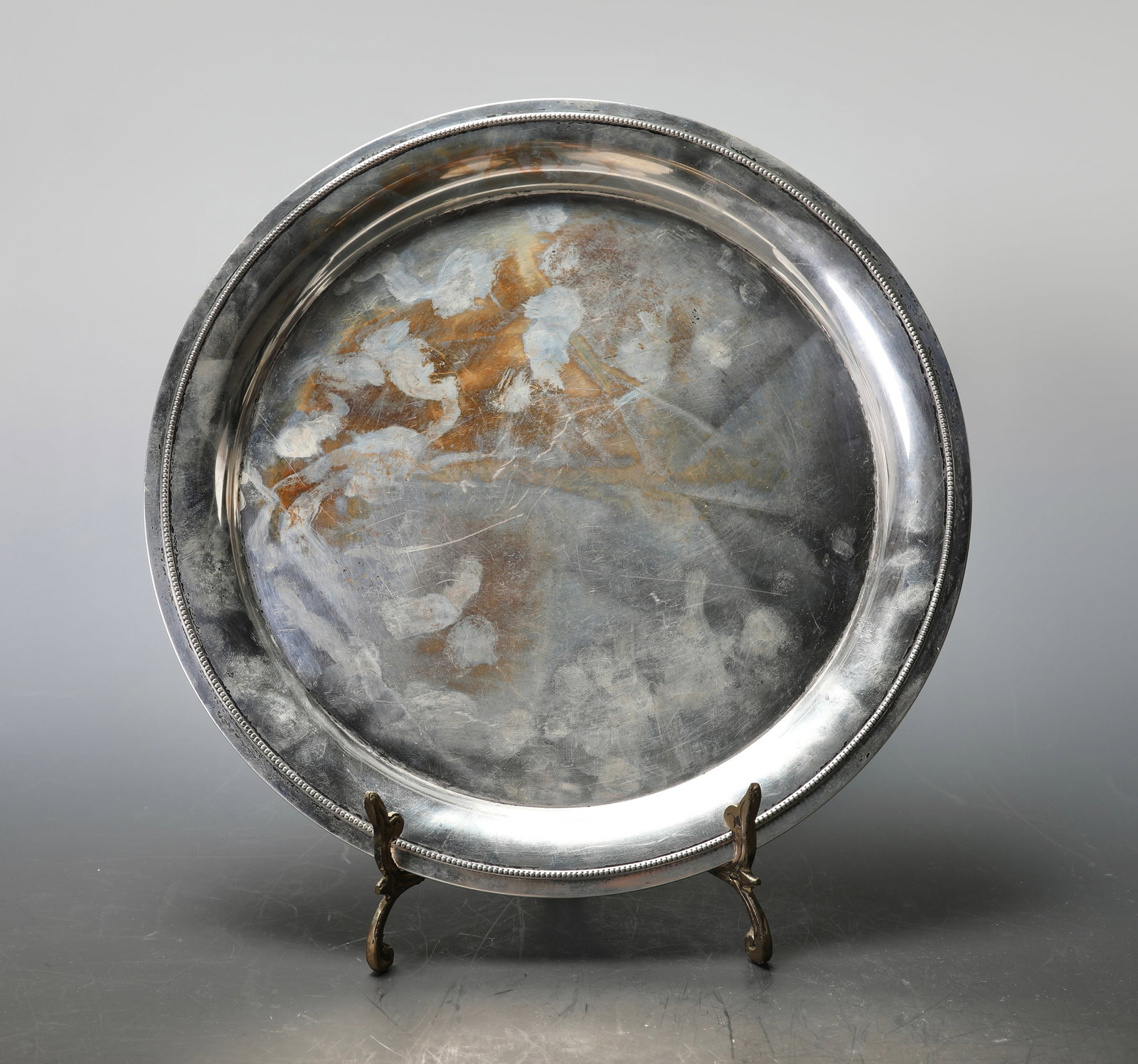 TIFFANY & CO. STERLING SILVER TRAY 698 GRAMS (1 of 8)