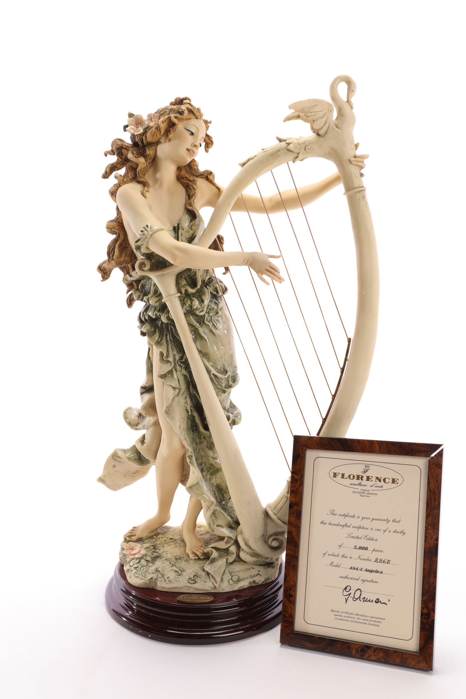 GIUSEPPE ARMANI "ANGELICA" PORCELAIN FIGURINE LTD EDITION FLORENCE SCULPTURE W/ BOX (1 of 16)