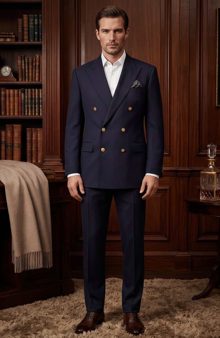 BURBERRYS PRORSUM NAVY BLUE DOUBLE BREASTED SPORTS COAT JACKET (1 of 17)
