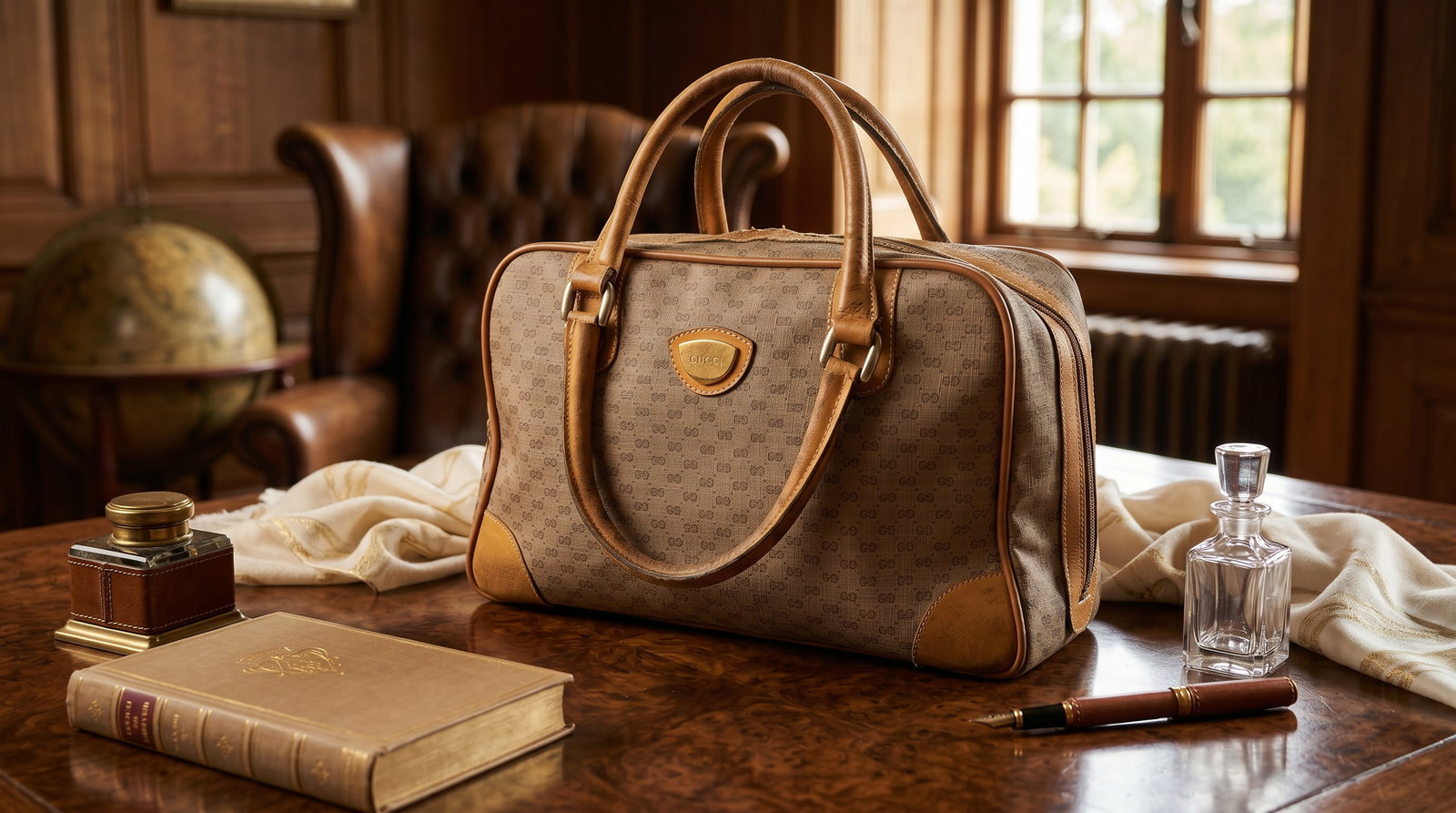 GUCCI GG MONOGRAM STANDARD BOSTON HANDBAG POCKETBOOK: This is a vintage Gucci Micro GG Monogram Top Handle Bag, a classic piece often referred to as a "Boston" or satchel-style bag dating from the 1970s to 1980s. Design & Pattern: The exterior features G