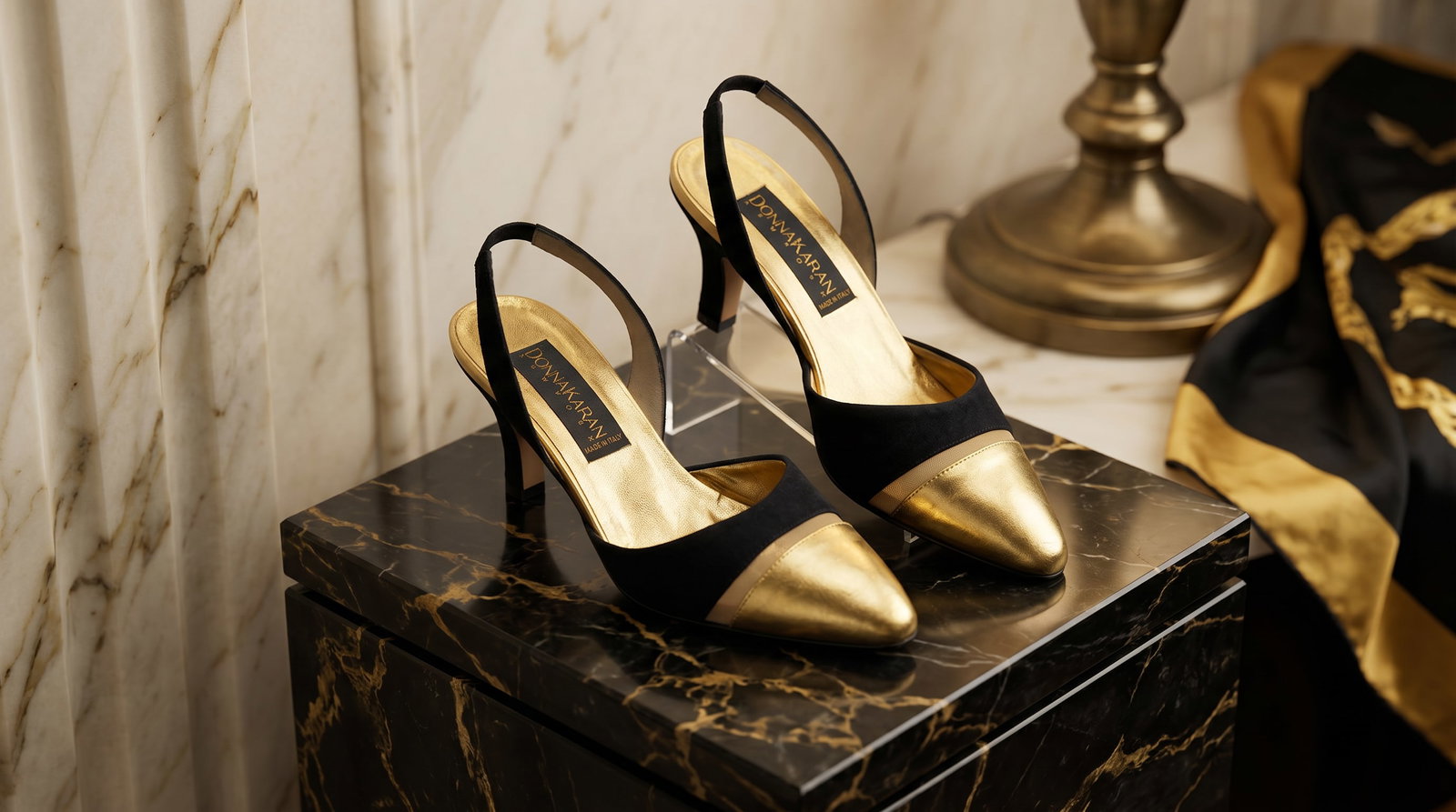 DKNY CAPTOE SLINGBACK TWO-TONE PUMPS (1 of 7)