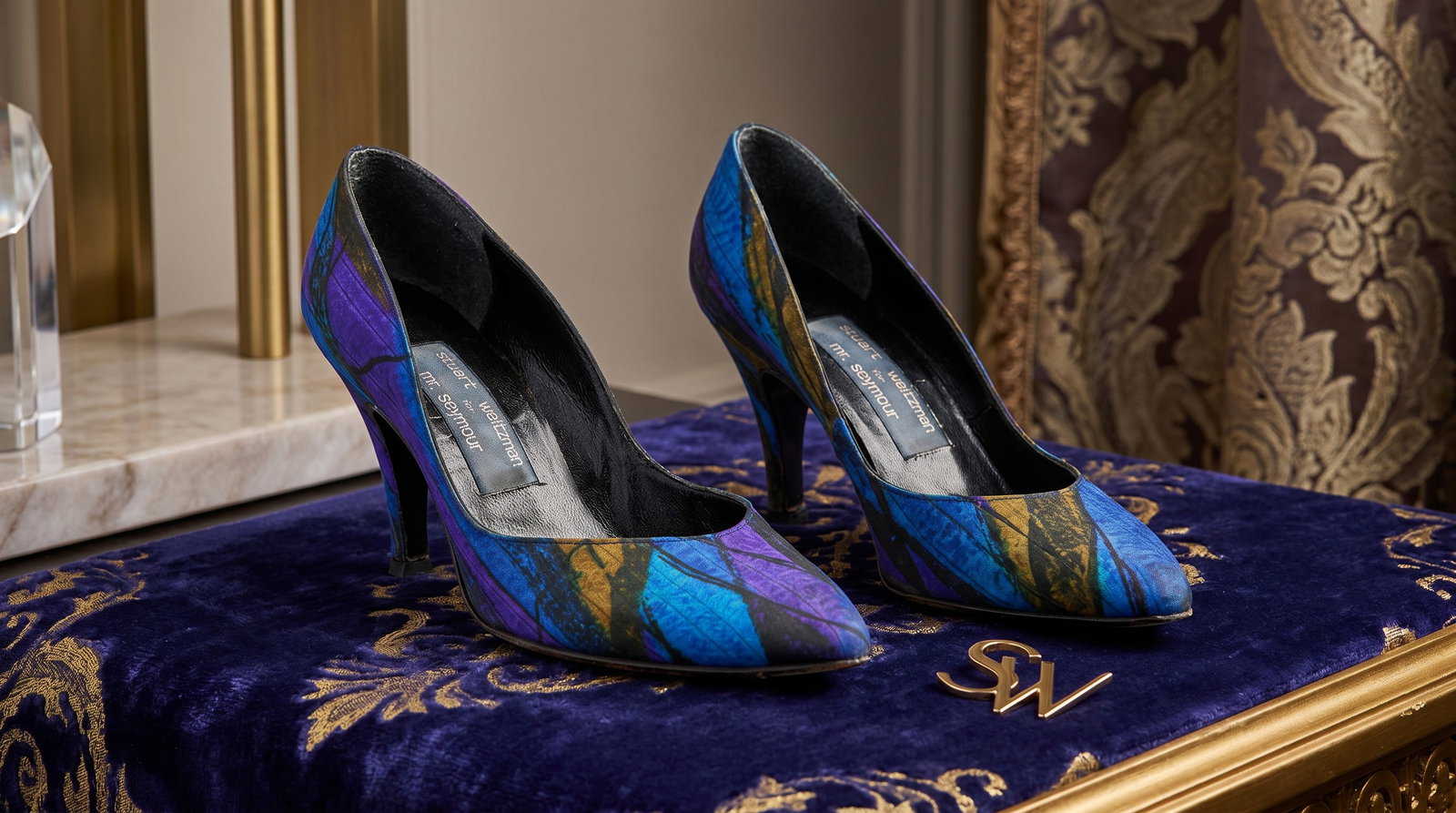 STUART WEITZMAN FOR MR. SEYMOUR STAINED GLASS PUMPS (1 of 8)