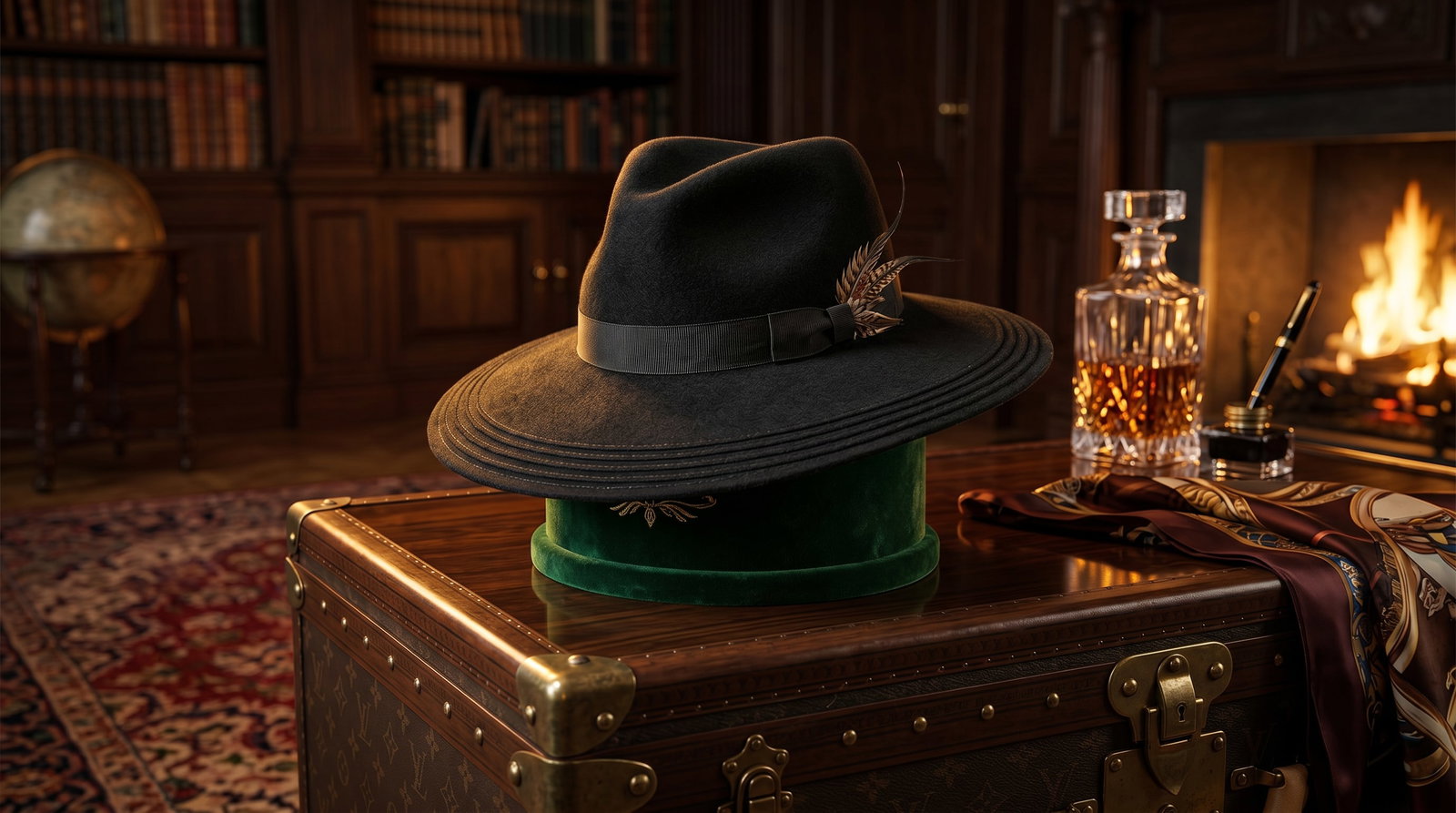 ADOLFO II MID-CENTURY WOOL FELT HAT & BOX (1 of 6)