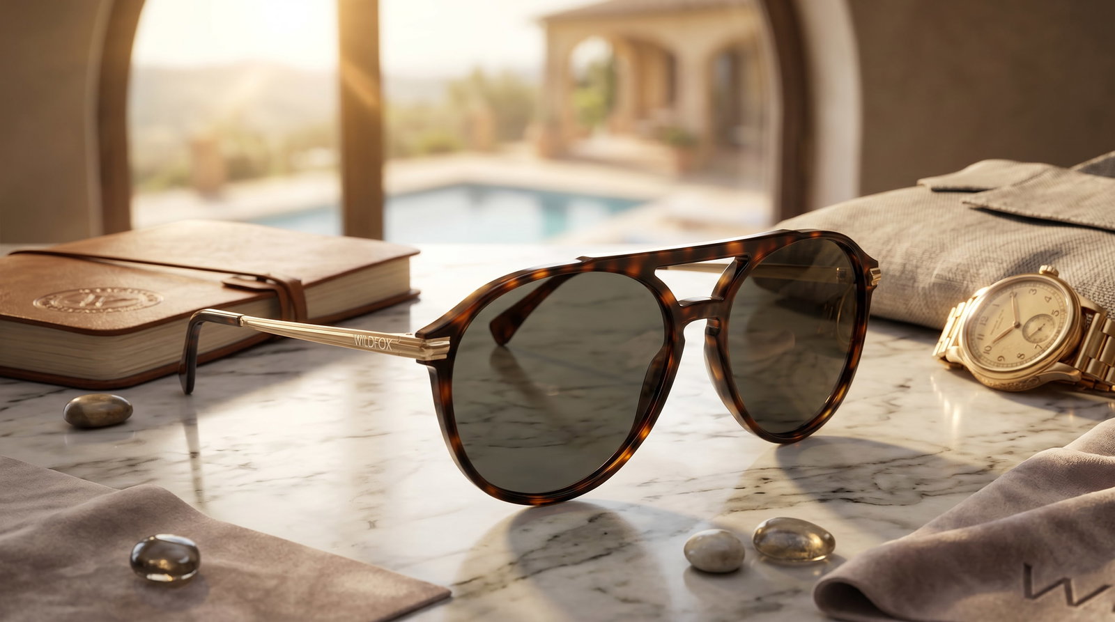 WILDFOX BARONESS HAVANA AVIATOR SUNGLASSES: These are the Wildfox Baroness sunglasses in Havana, a modern take on the classic aviator with a bold, retro-inspired aesthetic. This particular model is known for its oversized, rounded frame and a p