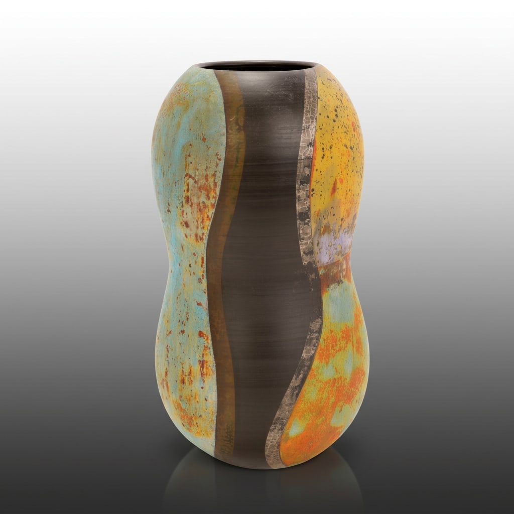 TONY LAVERICK CONTEMPORARY STUDIO ART POTTERY VASE (1 of 8)