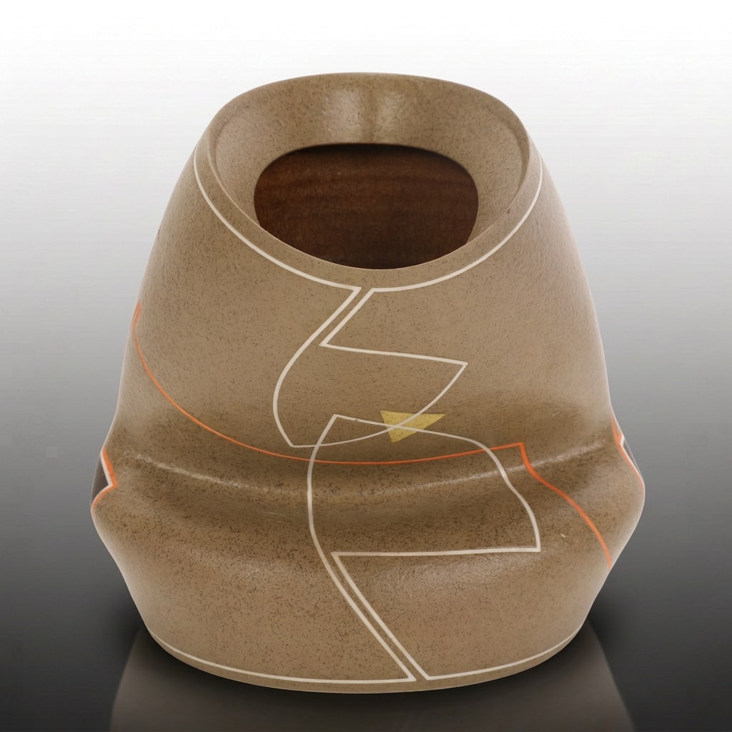 JOSE SIERRA MODERN STUDIO ART POTTERY SCULPTURE: José Sierra (Venezuelan/American, b. 1975) "Stoneware Vase #39" Contemporary Altered Ceramic Sculptural Vessel Description: An exceptional and highly dynamic example of contemporary studio art potter