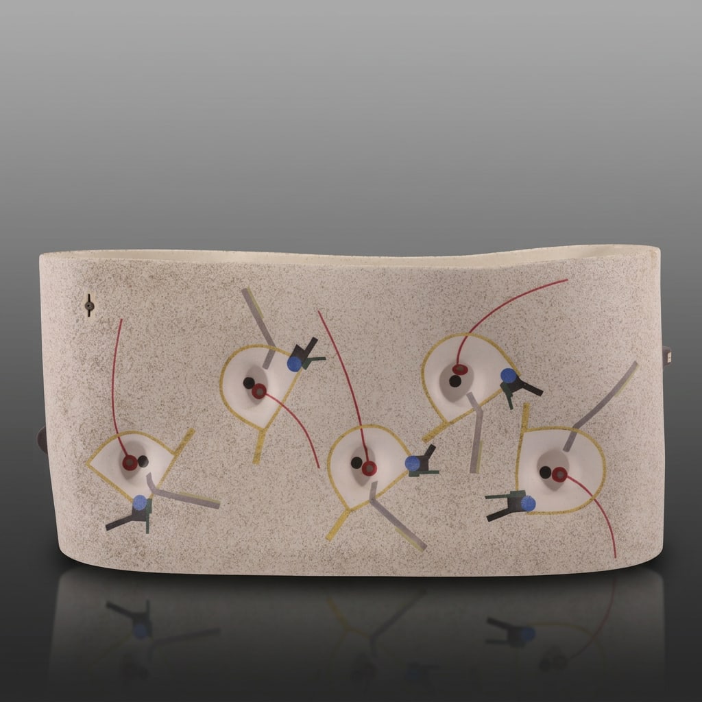 JOSE SIERA LARGE CONTEMPORARY STUDIO ART POTTERY SCULPTURAL VESSEL: José Sierra (Venezuelan/American, b. 1975) Large Contemporary Altered Elongated Ceramic Sculptural Vessel Description: An exceptional and highly dramatic example of contemporary studio art pottery by
