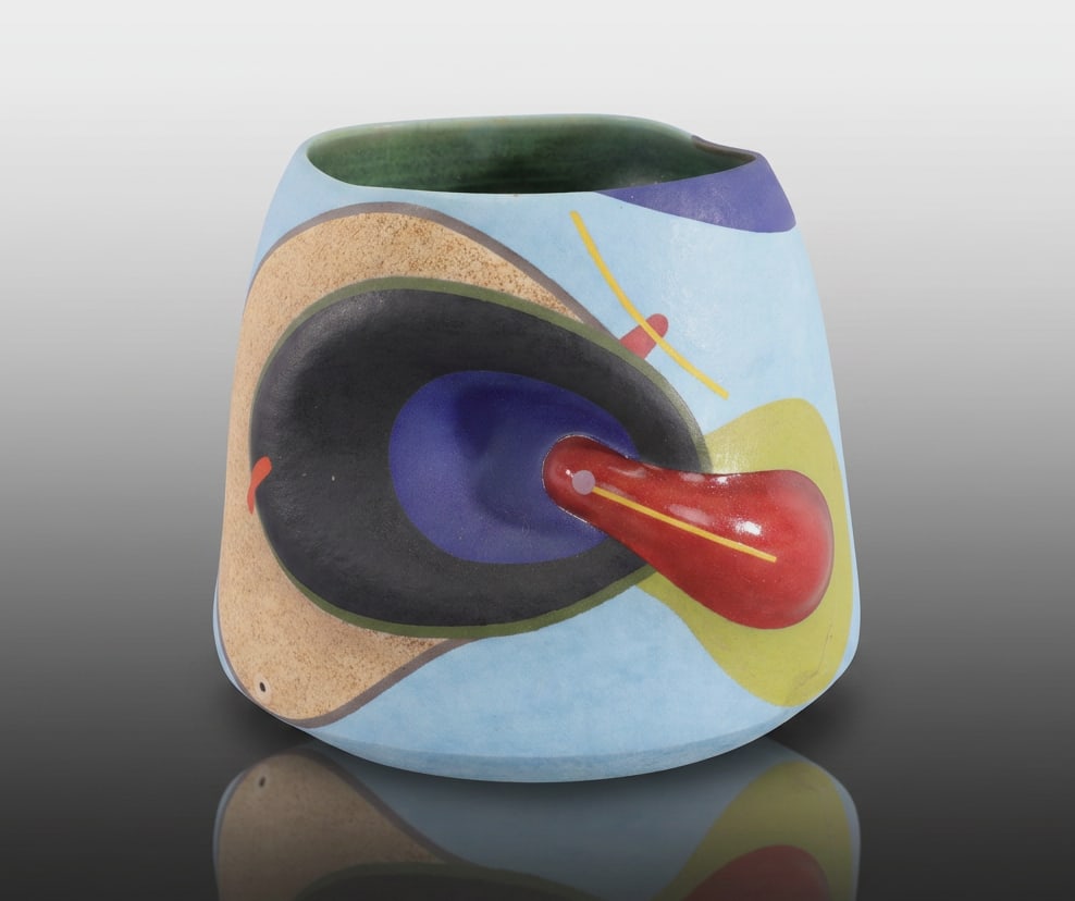 JOSE SIERRA ABSTRACT SCULPTURAL CERAMIC VESSEL (1 of 8)