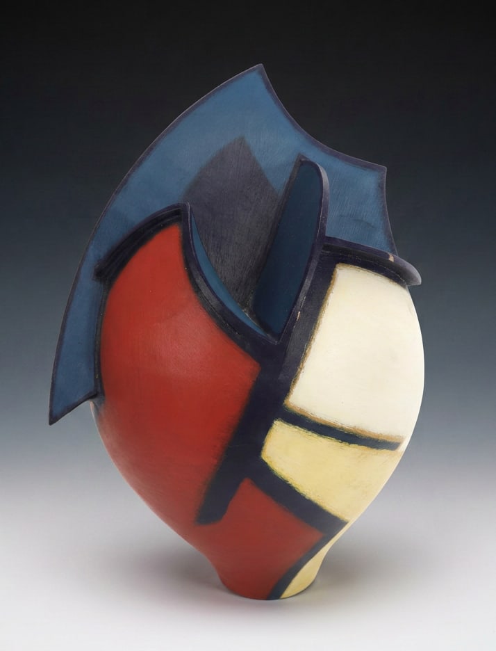TERRY HABEGER MONUMENTAL CONSTRUCTIVIST ARCHITECTURAL ART POTTERY SCULPTURE (1 of 11)