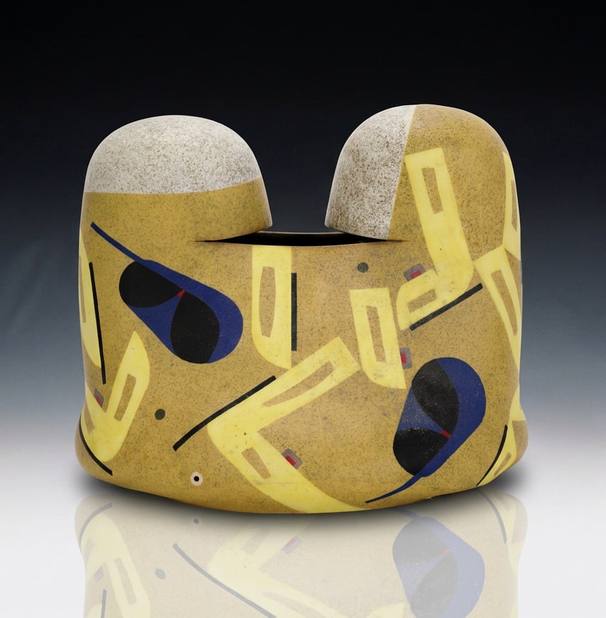 JOSE SIERRA ONUMENTAL BIOMORPHIC DOUBLE-HEADED STUDIO ART POTTERY VESSEL (1 of 12)