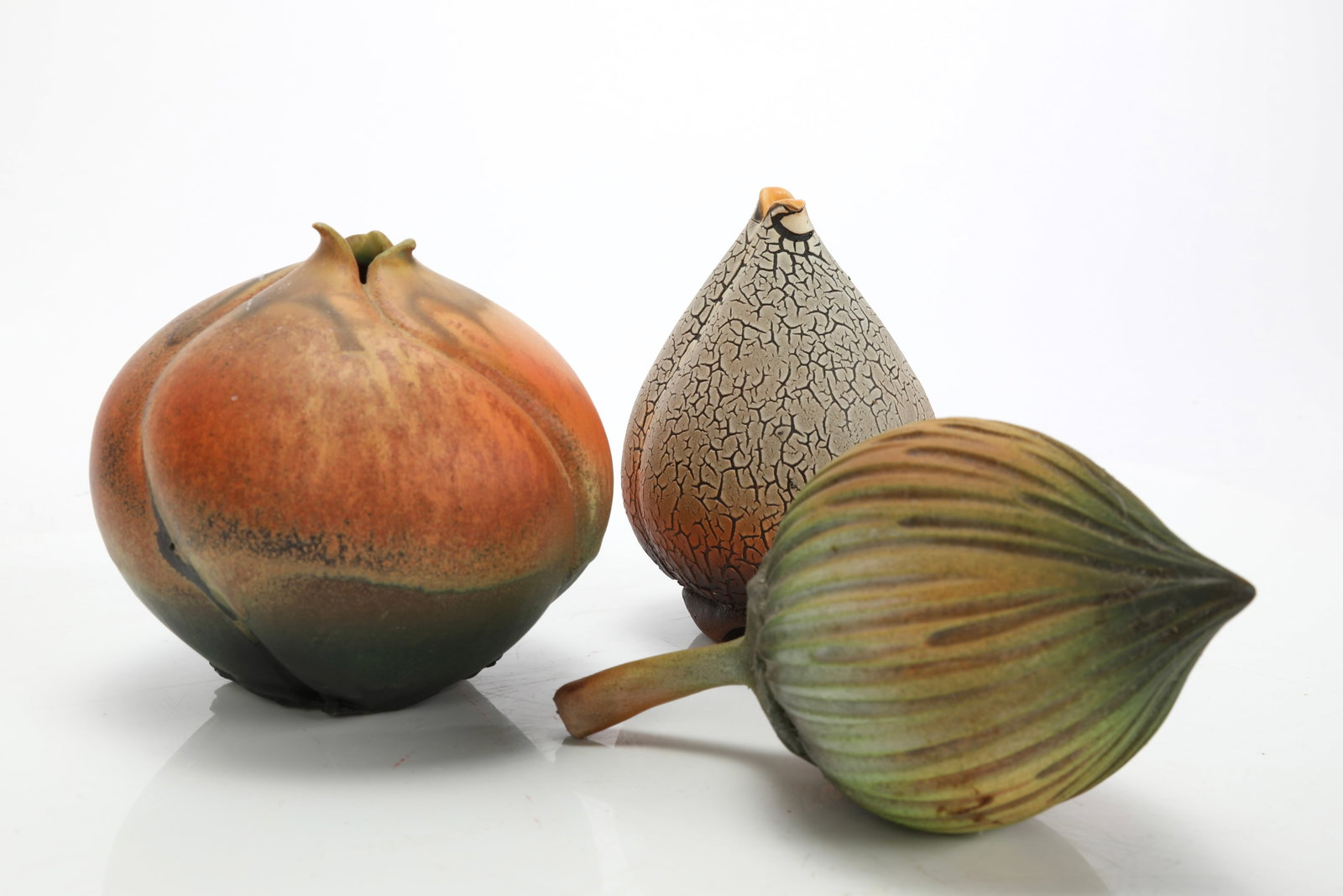 ANDY ROGERS TRIO OF ORGANIC BOTANICAL STUDIO CERAMIC SCULPTURES (1 of 10)