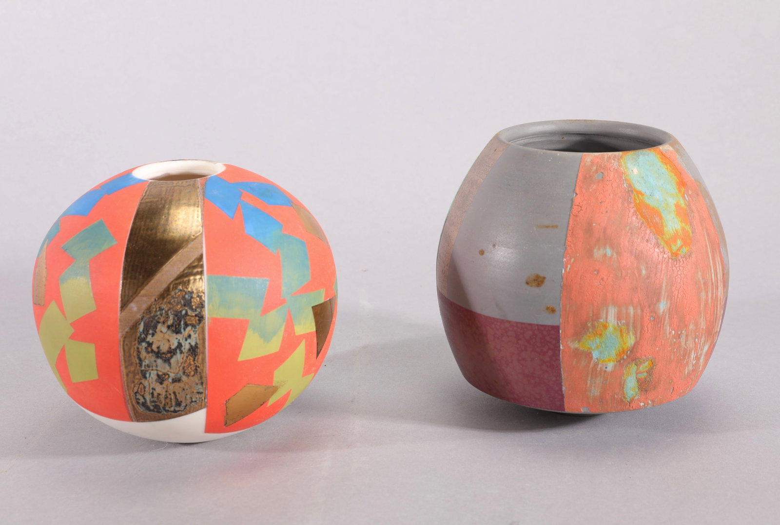 TONY LAVERICK PAIR OF CONTEMPORARY STUDIO ART POTTERY VASES (1 of 9)