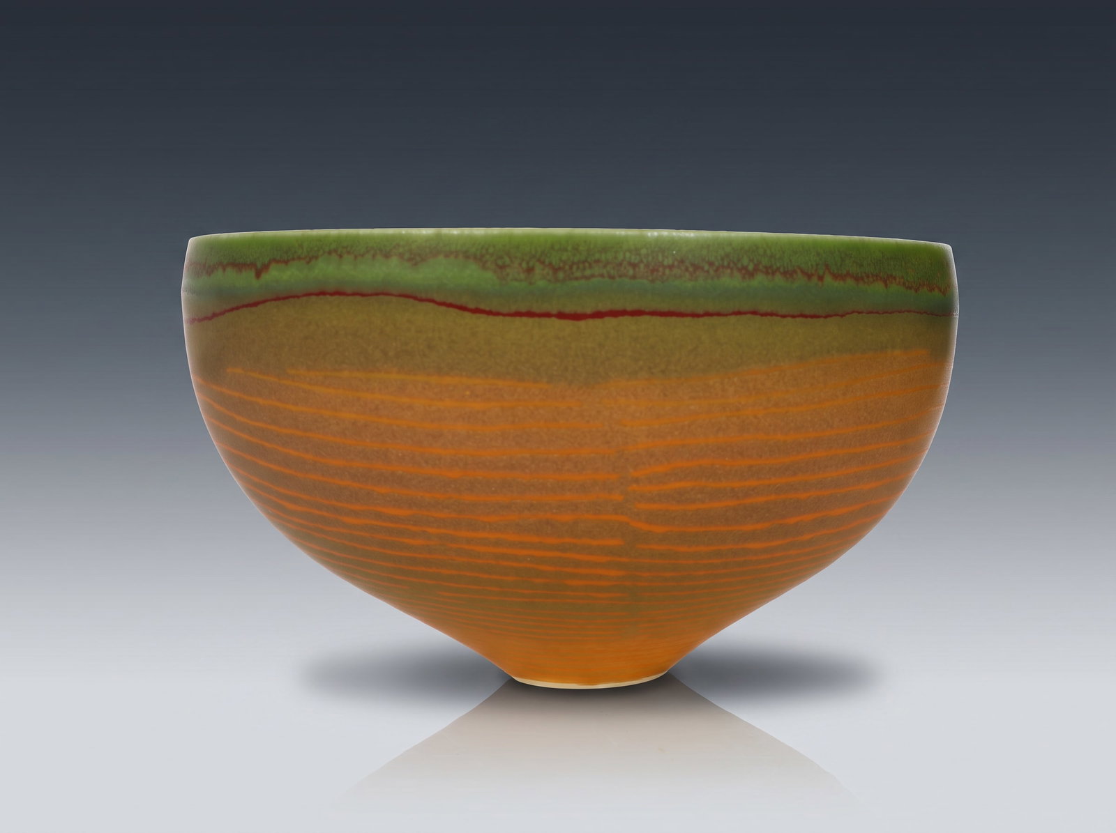PIPPIN DRYSDALE STUDIO ART POTTERY "TANAMI DESERT" BOWL: Pippin Drysdale Australian Studio Ceramic Porcelain Bowl - Tanami Desert Series This online auction lot features an exquisite contemporary studio pottery porcelain vessel by the internationally acclai