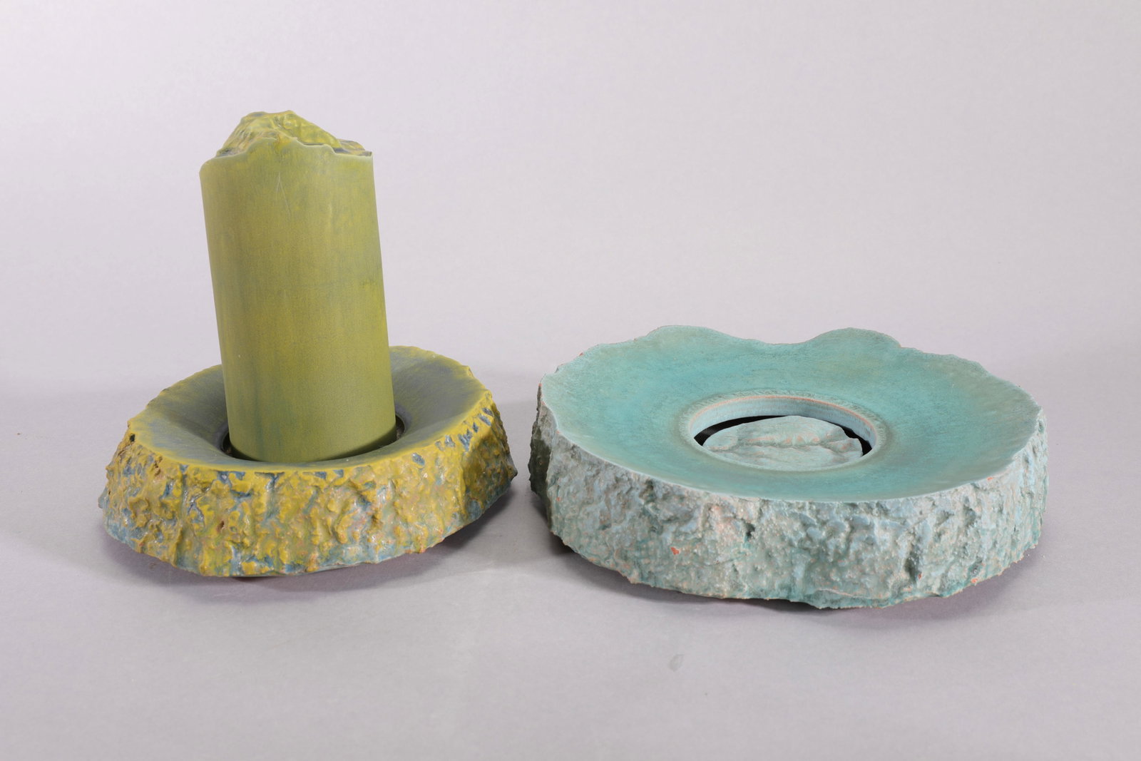 JOHN UTGAARD STUDIO ART POTTERY CANDLESTICK SCULPTURE - 3