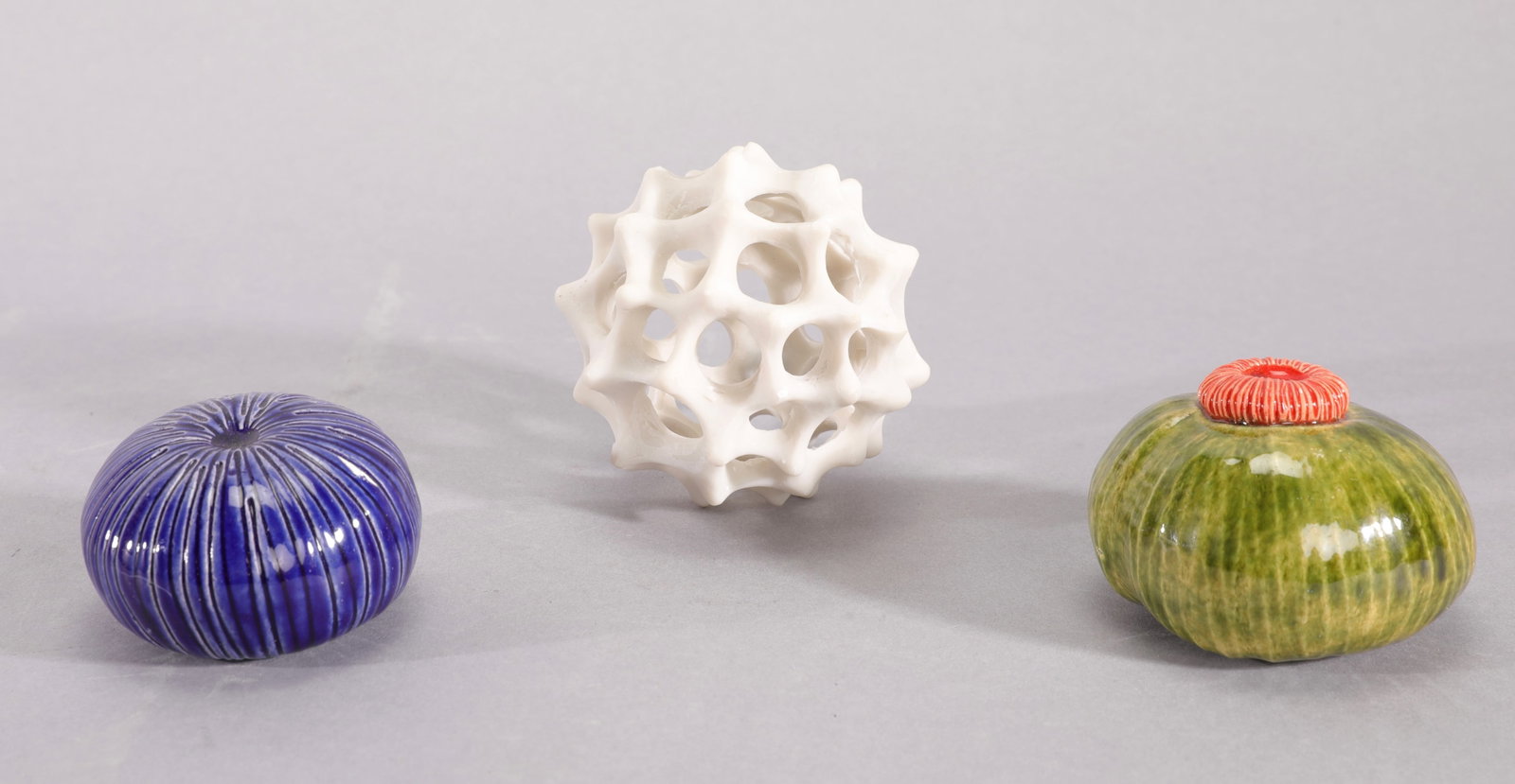 DENISE KRUEGER TRIO OF STUDIO ART POTTERY BOTANICAL SCULPTURES (1 of 10)