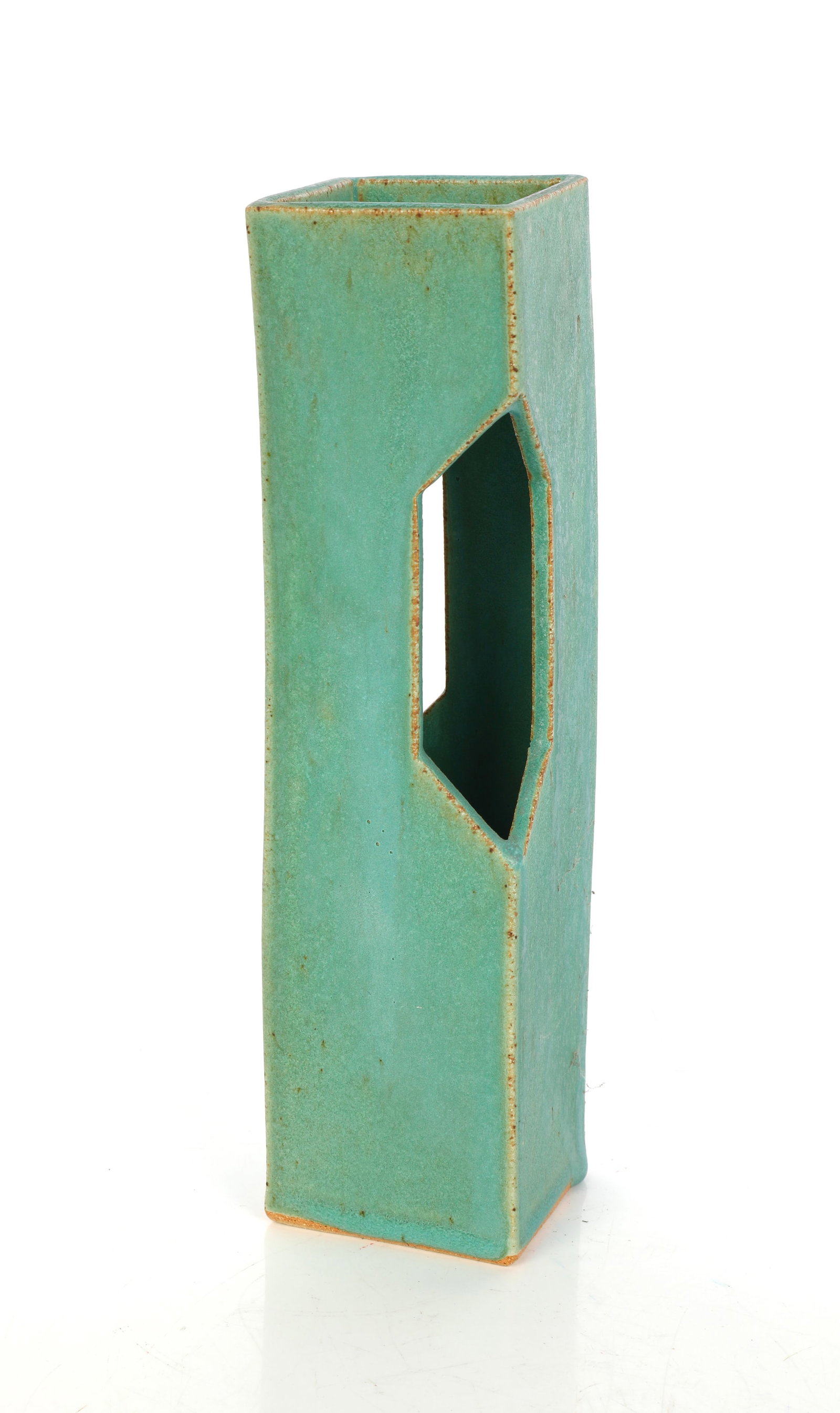 CONTEMPORARY ARCHITECTURAL STUDIO ART POTTERY COLUMNAR VASE (1 of 7)