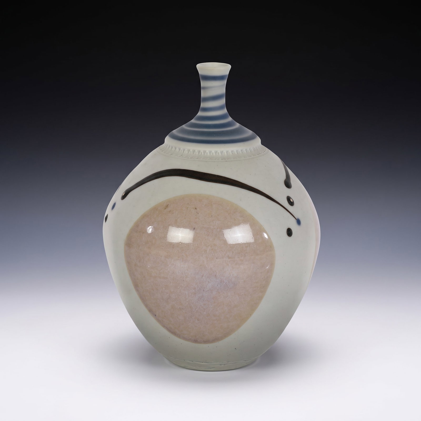 GEOFF WALSH CONTEMPORARY GEOMETRIC ART POTTERY VASE (1 of 9)