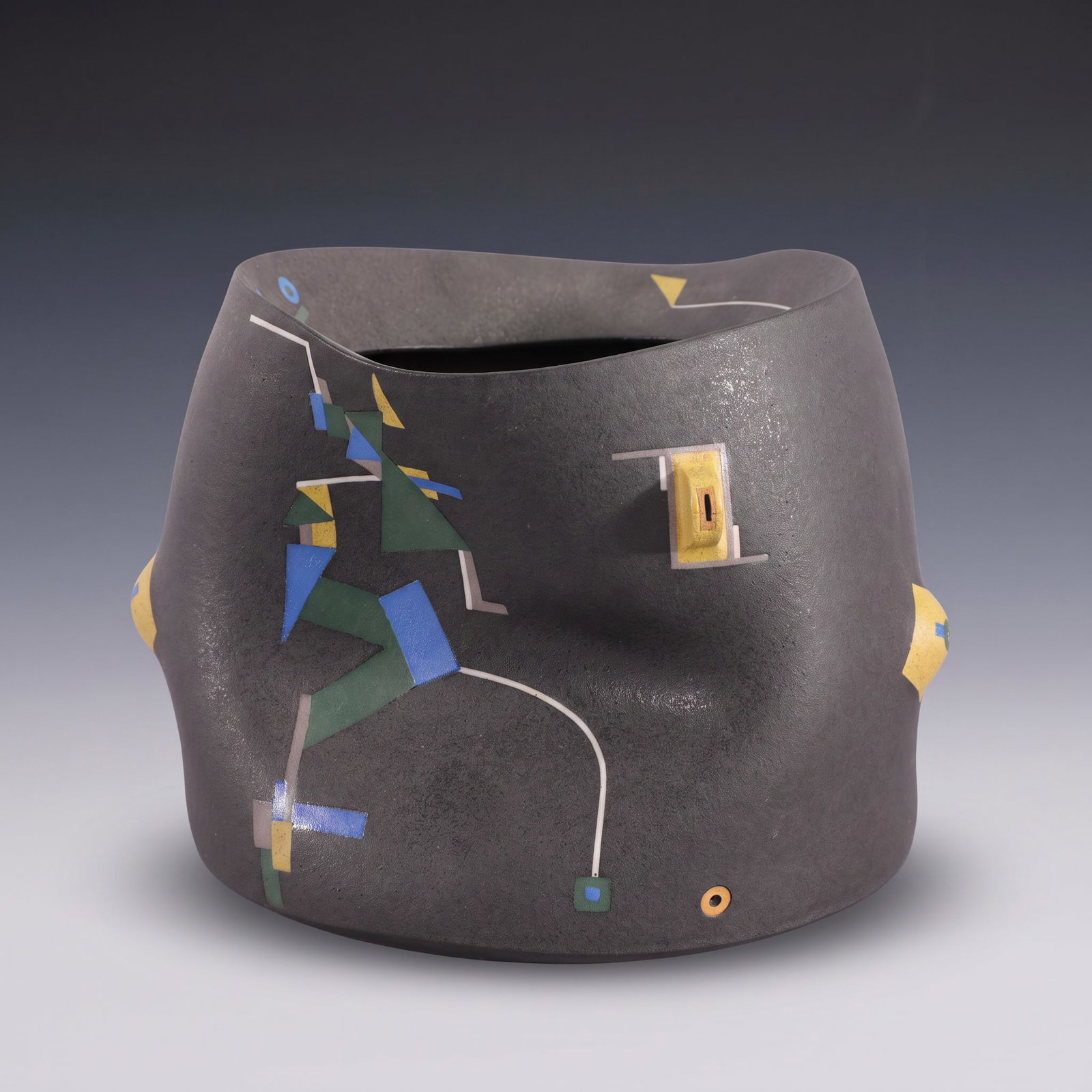 JOSE SIERRA FINE STUDIO ART POTTERY GEOMETRIC VESSEL (1 of 6)