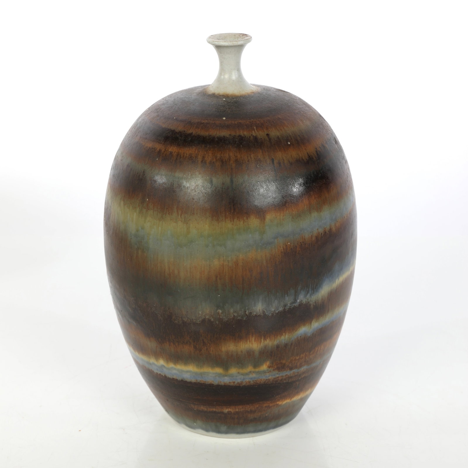 HOGANAS HANDDREJARE 1977 MID-CENTURY MODERN STUDIO ART POTTERY VASE (1 of 9)