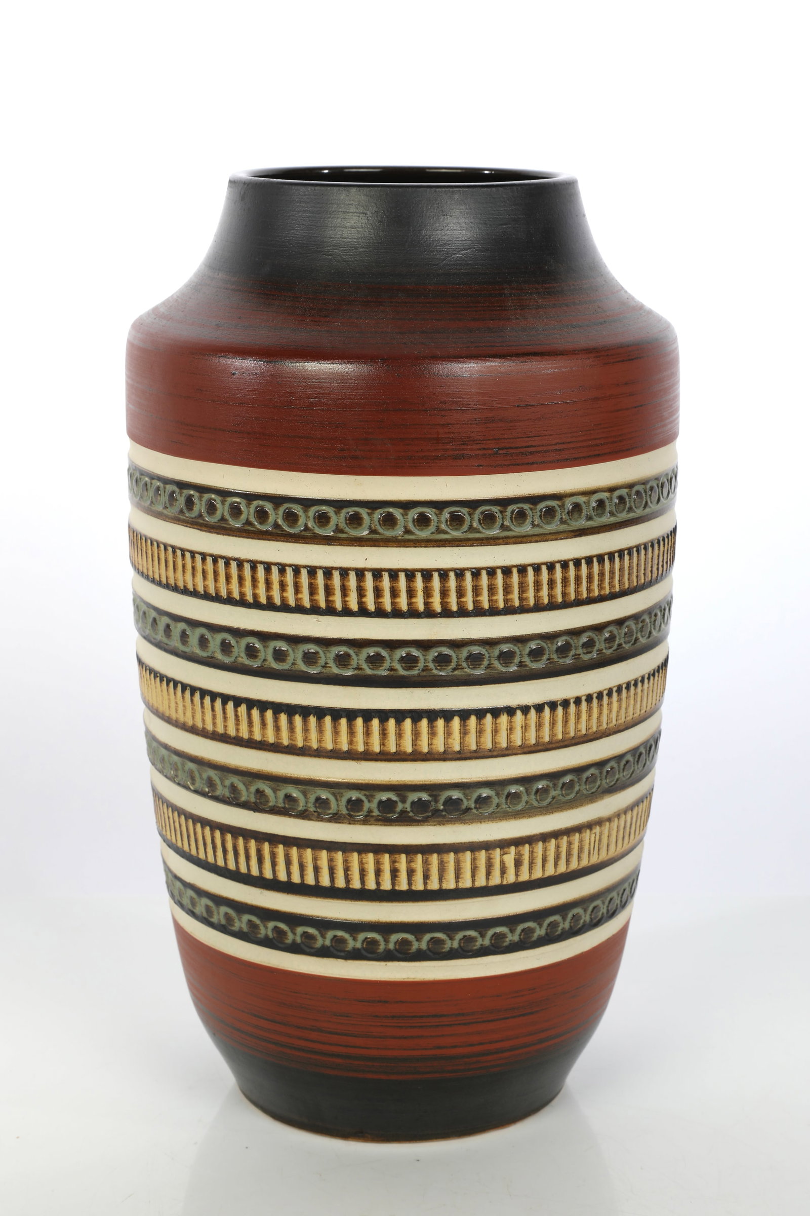 DUMLER & BREIDEN W. GERMANY MID-CENTURY "TERRA" 13.5" ART POTTERY VASE (1 of 9)