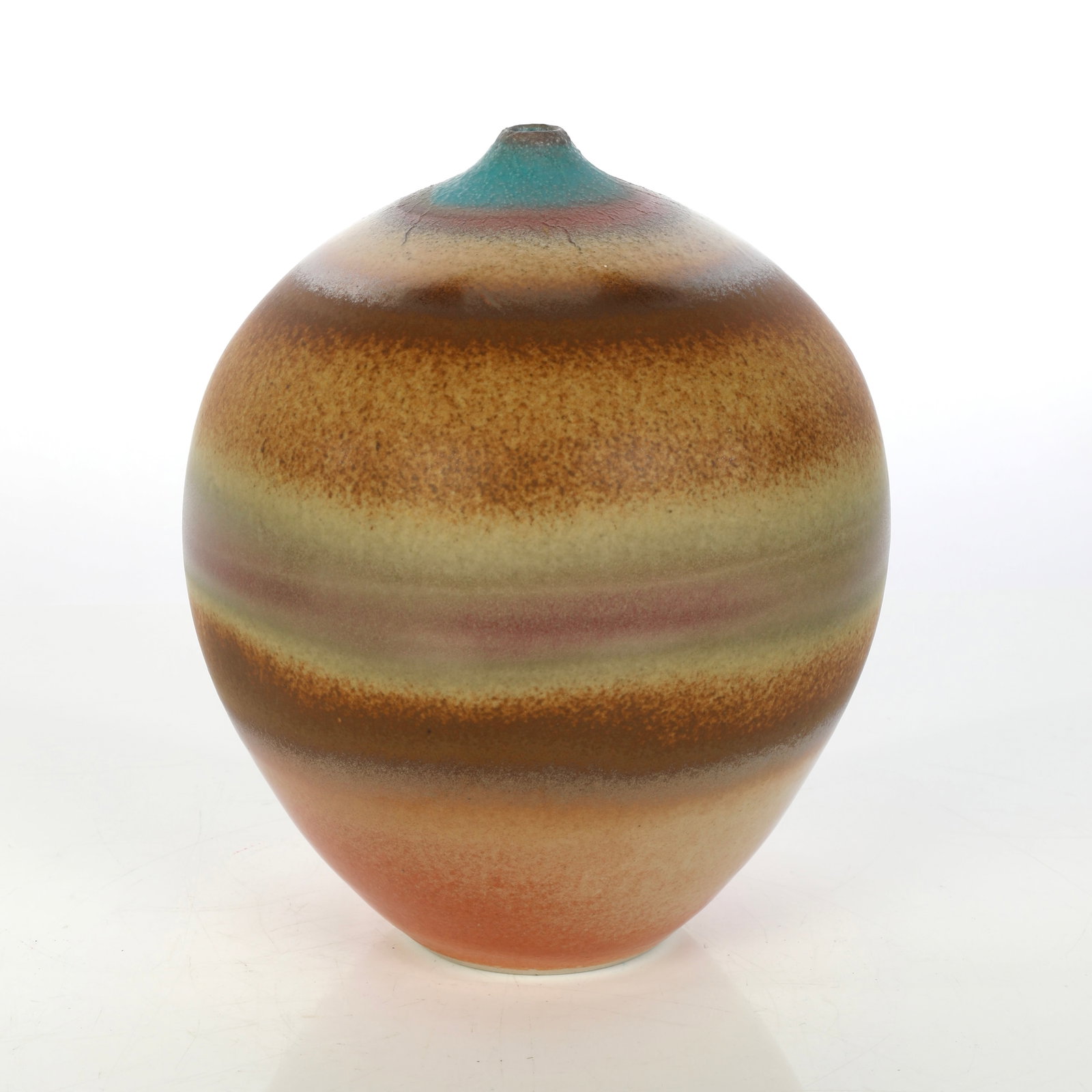 NICHOLAS BERNARD STUDIO ART POTTERY OVOID BUD VASE (1 of 7)