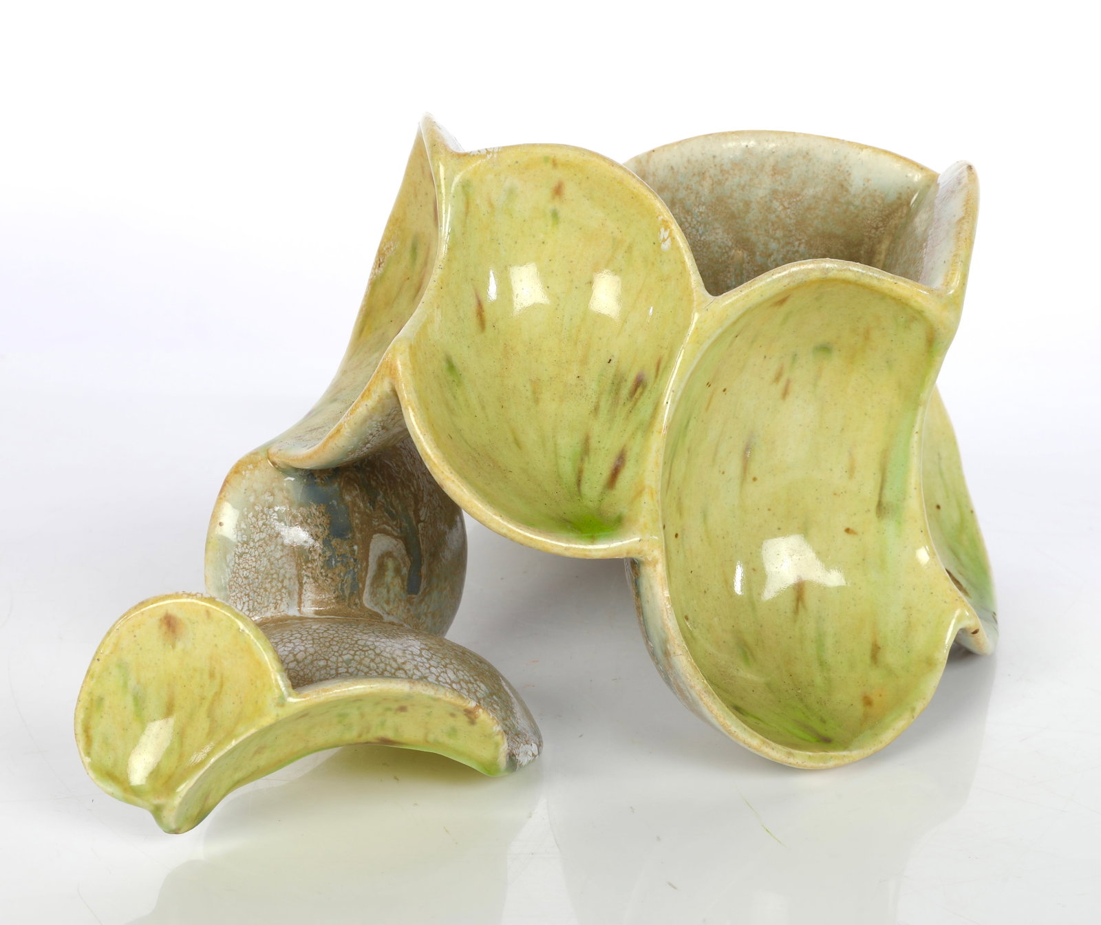 LISA CONWAY "UNFOLDING THE GREEN" CONTEMPORARY MID-CENTURY STYLE ART POTTERY SCULPTURE (1 of 13)