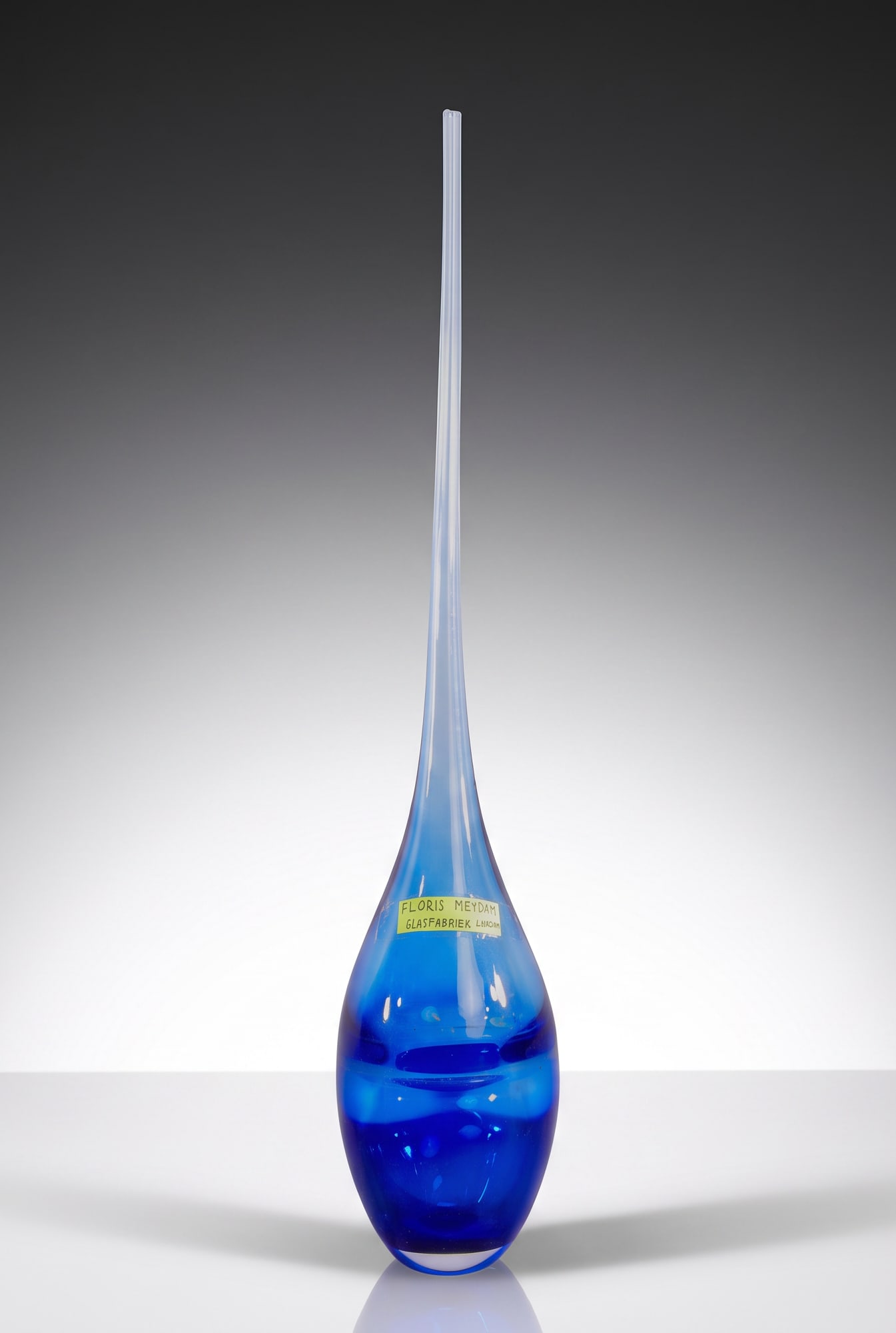 FLORIS MEYDAM Attr. MONUMENTAL MID-CENTURY MODERN "SERICA" STYLE GLASS VASE (1 of 7)