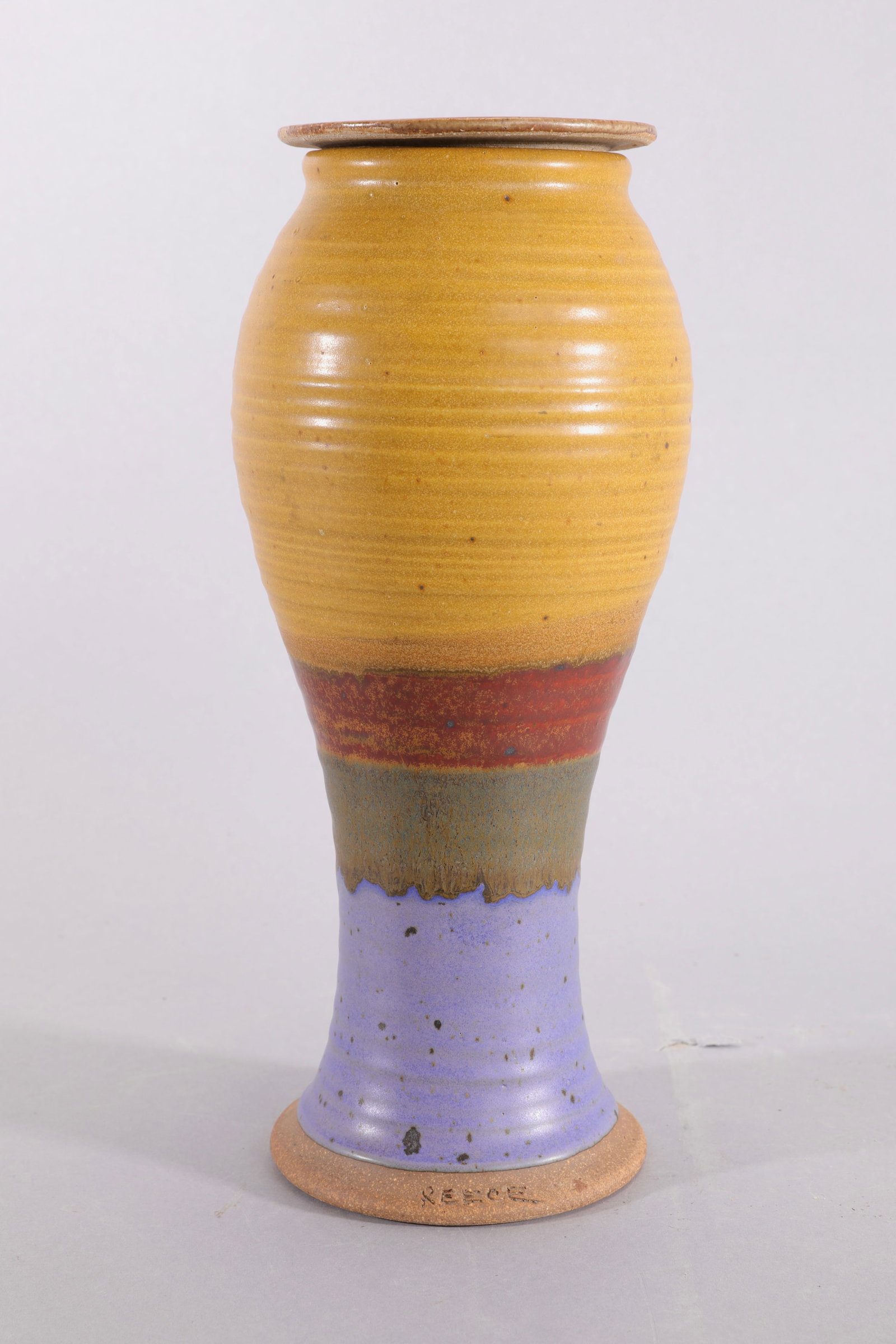 DAVID REECE STUDIO POTTERY HAND-THROWN STONEWARE LIDDED JAR (1 of 7)