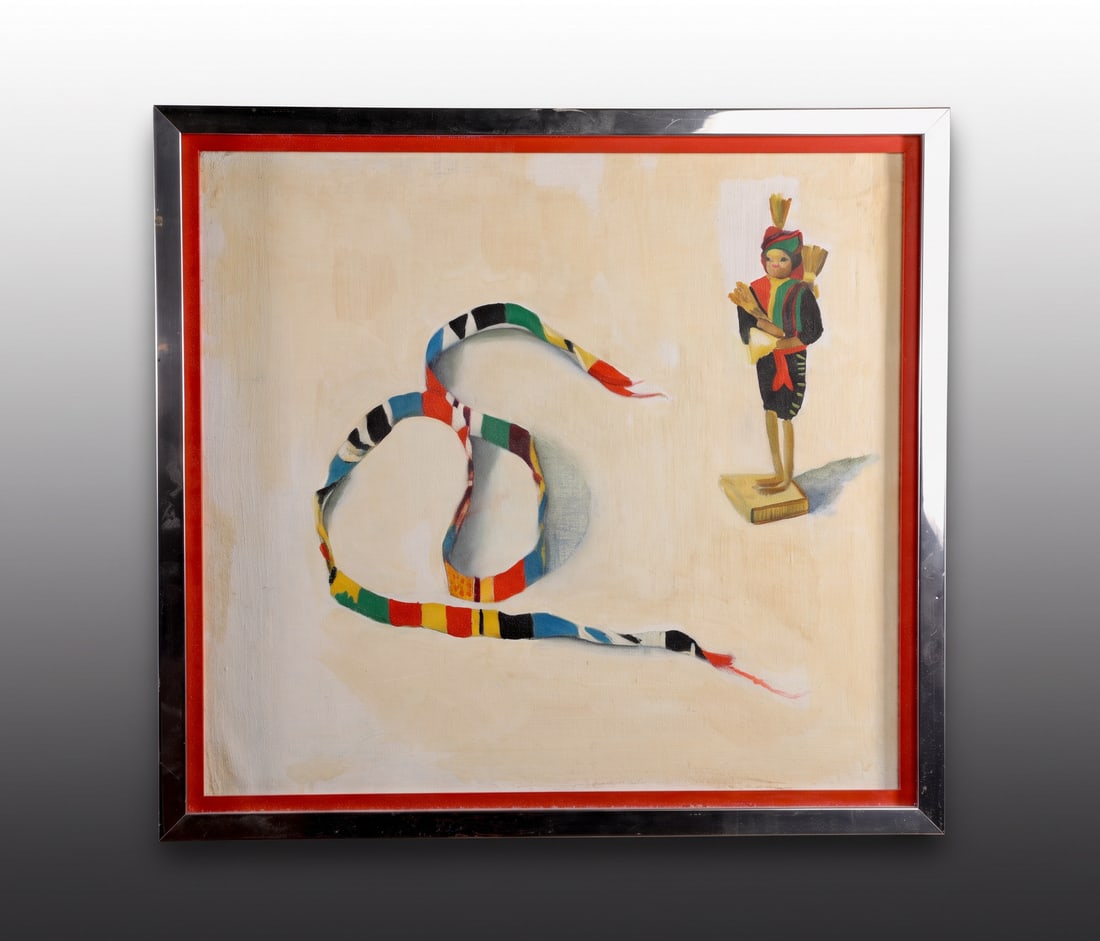 MID-CENTURY MODERN NARRATIVE STILL LIFE PAINTING (1 of 7)