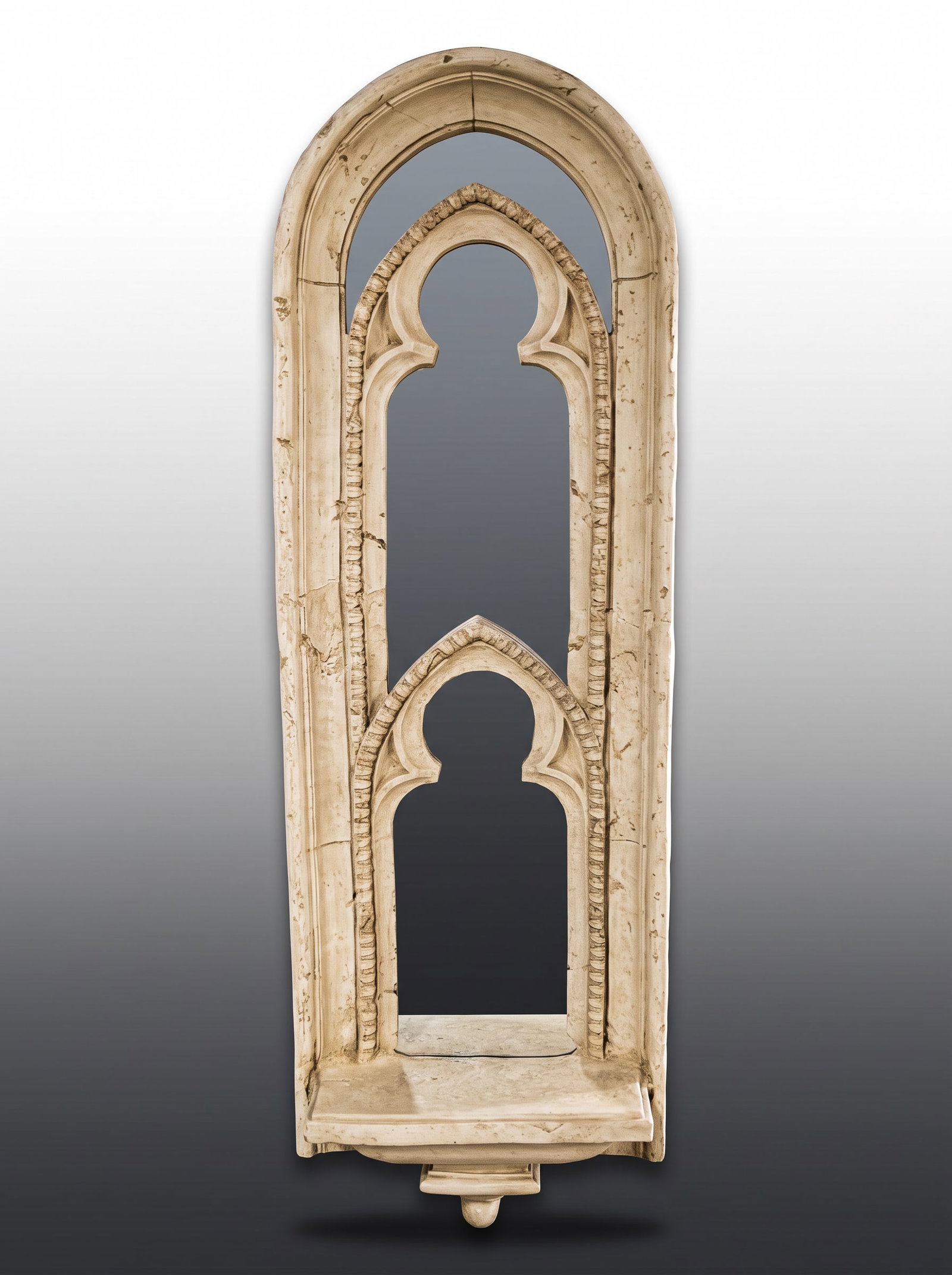 GRAND GOTHIC REVIVAL VINTAGE PIER MIRROR 6 FT TALL (1 of 9)