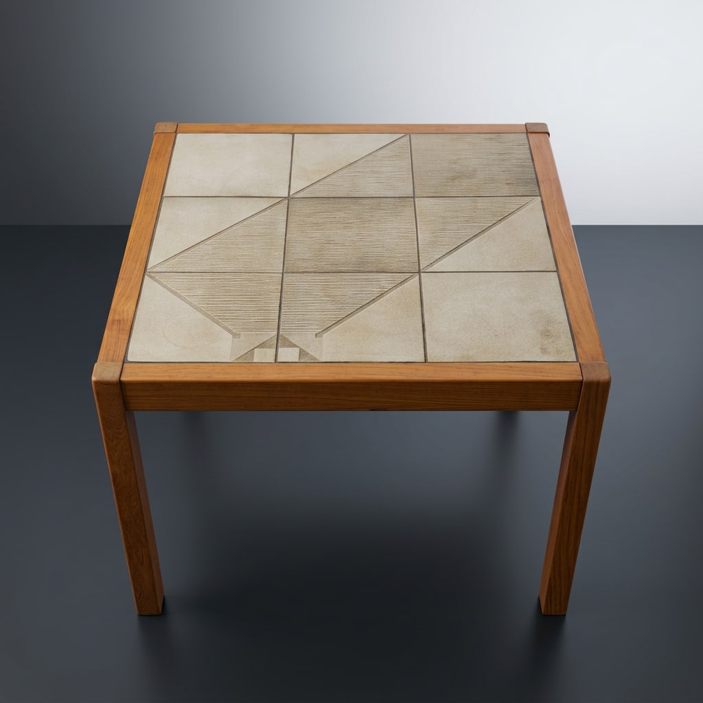 GANGSO MOBLER DANISH MODERN TILE-TOP END TABLE (1 of 6)