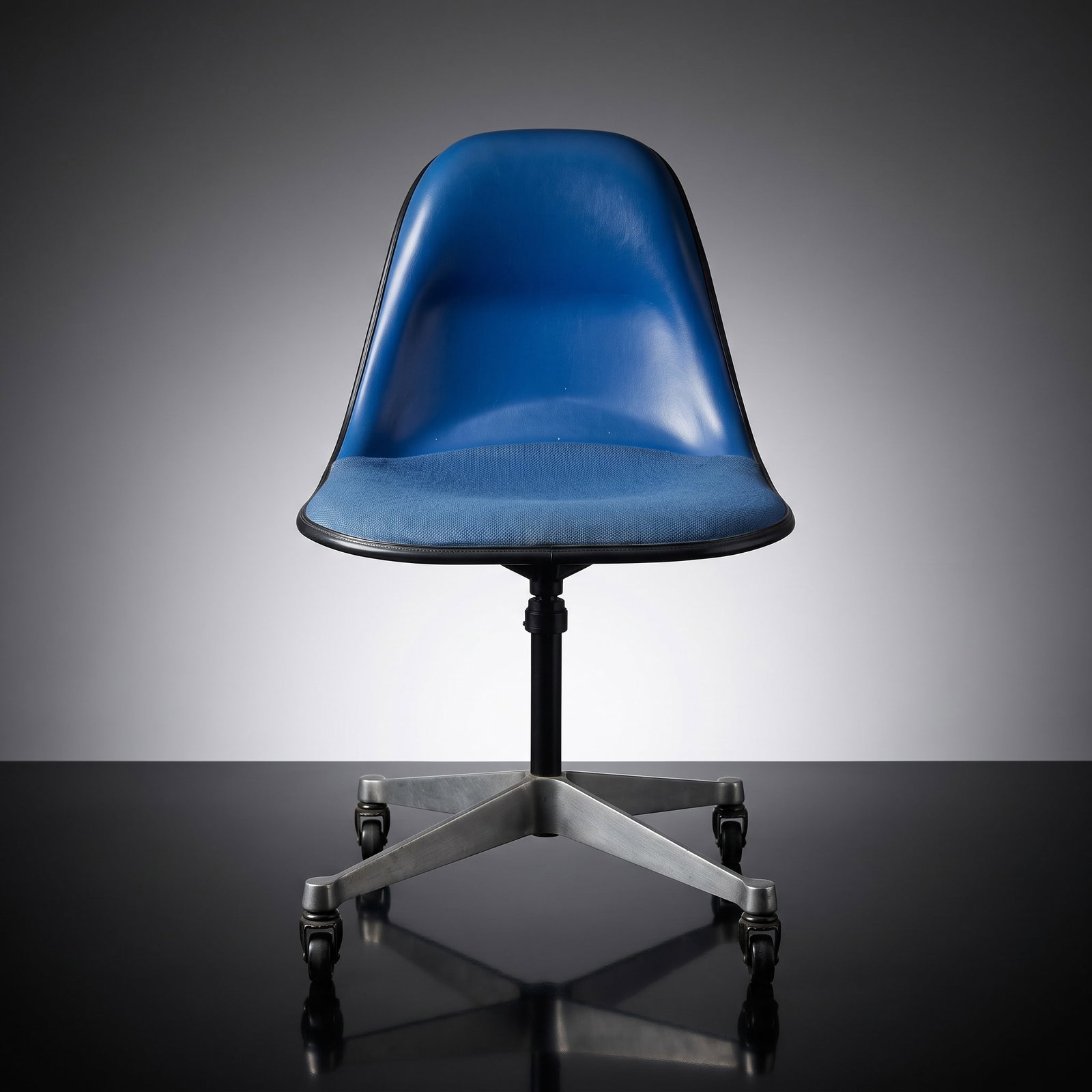 RAY EAMES FOR HERMAN MILLER MCM UPHOLSTERED SHELL DESK CHAIR (1 of 9)