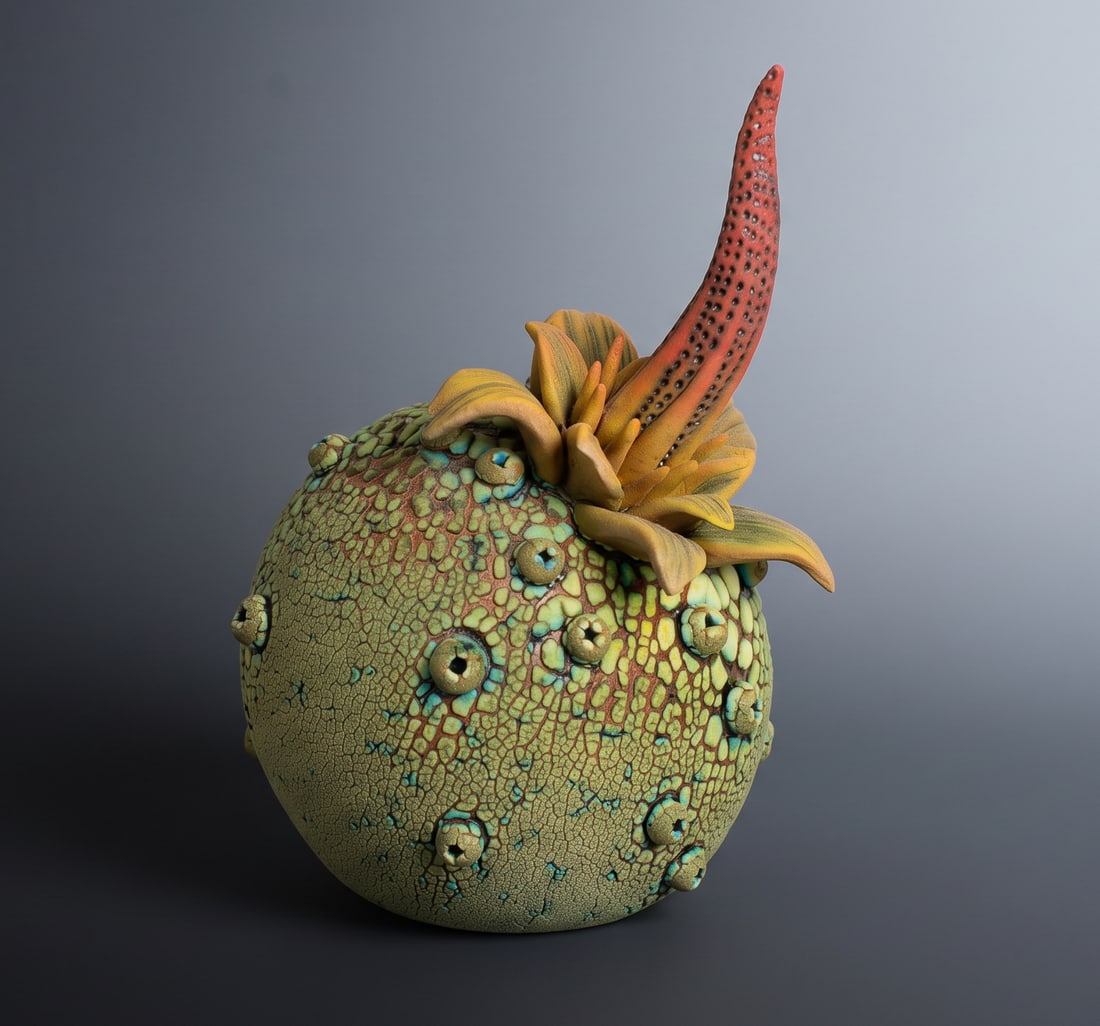 WILLIAM KIDD STUDIO ART POTTERY ORGANIC MODERNISM SCULPTURE: Original William Kidd Studio Art Pottery Biomorphic Sculpture Artist: William Kidd (American, Contemporary) Medium: Hand-Built Ceramic / Studio Art Pottery Style: Biom