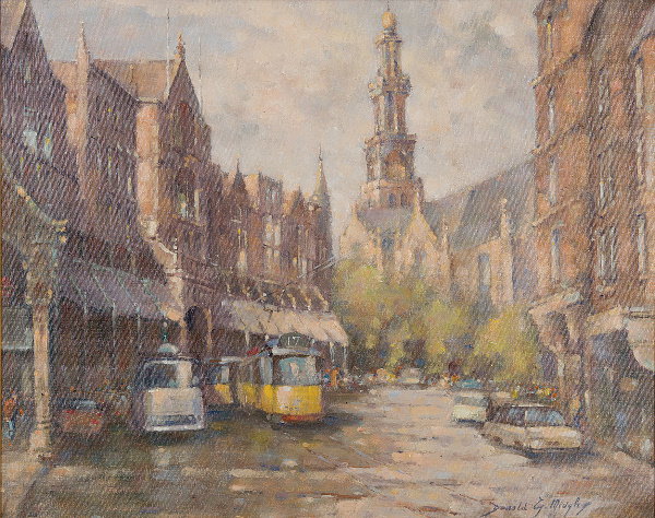 Donald Midgley (20th Century) A continental street