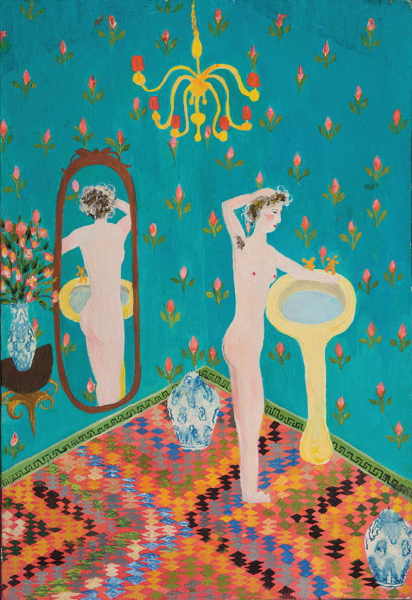 Holtzhandler Reflections Oil on board Signed to ver