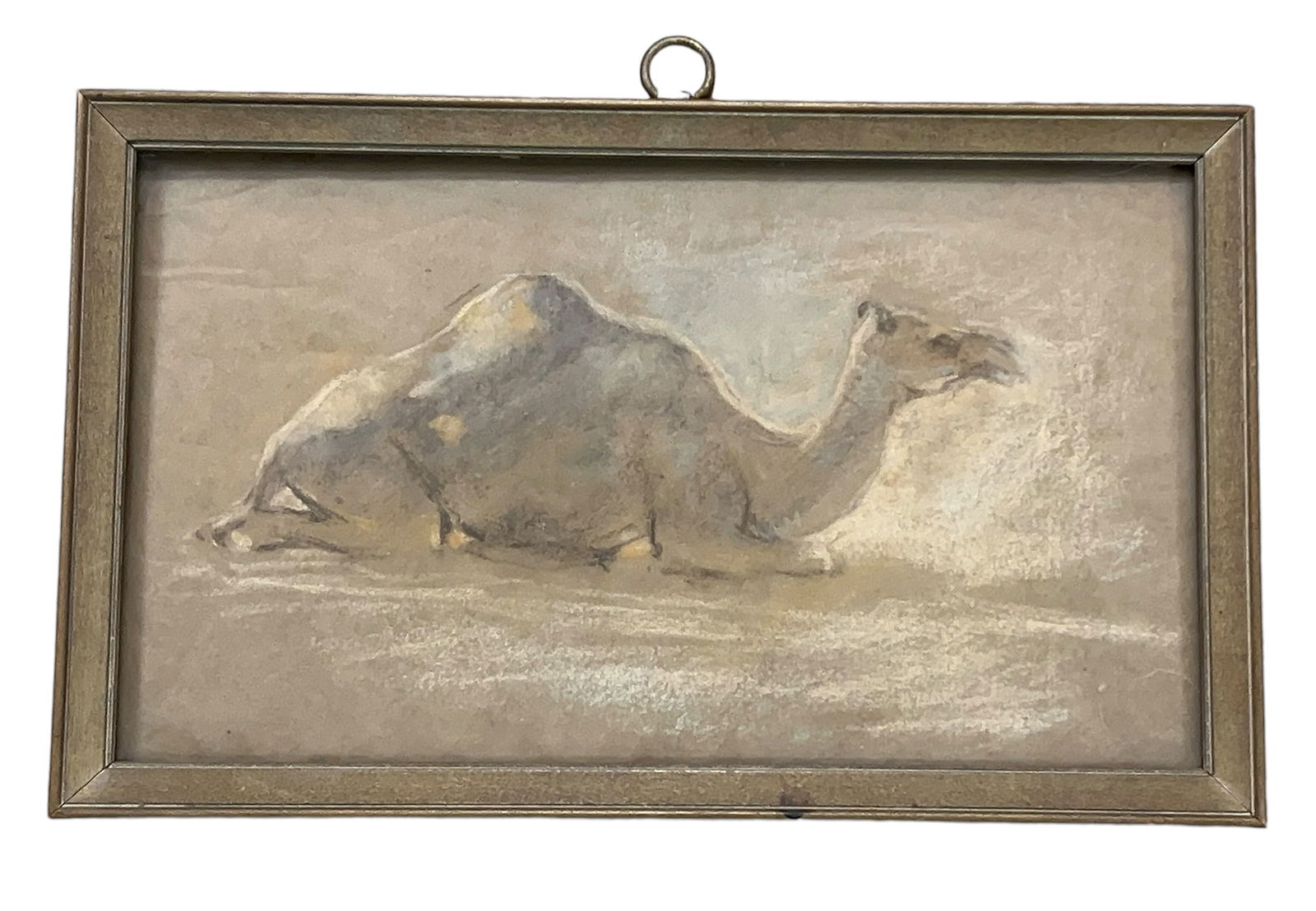 Early 20thC Small Format Pastel Drawing of a Camel (1 of 8)