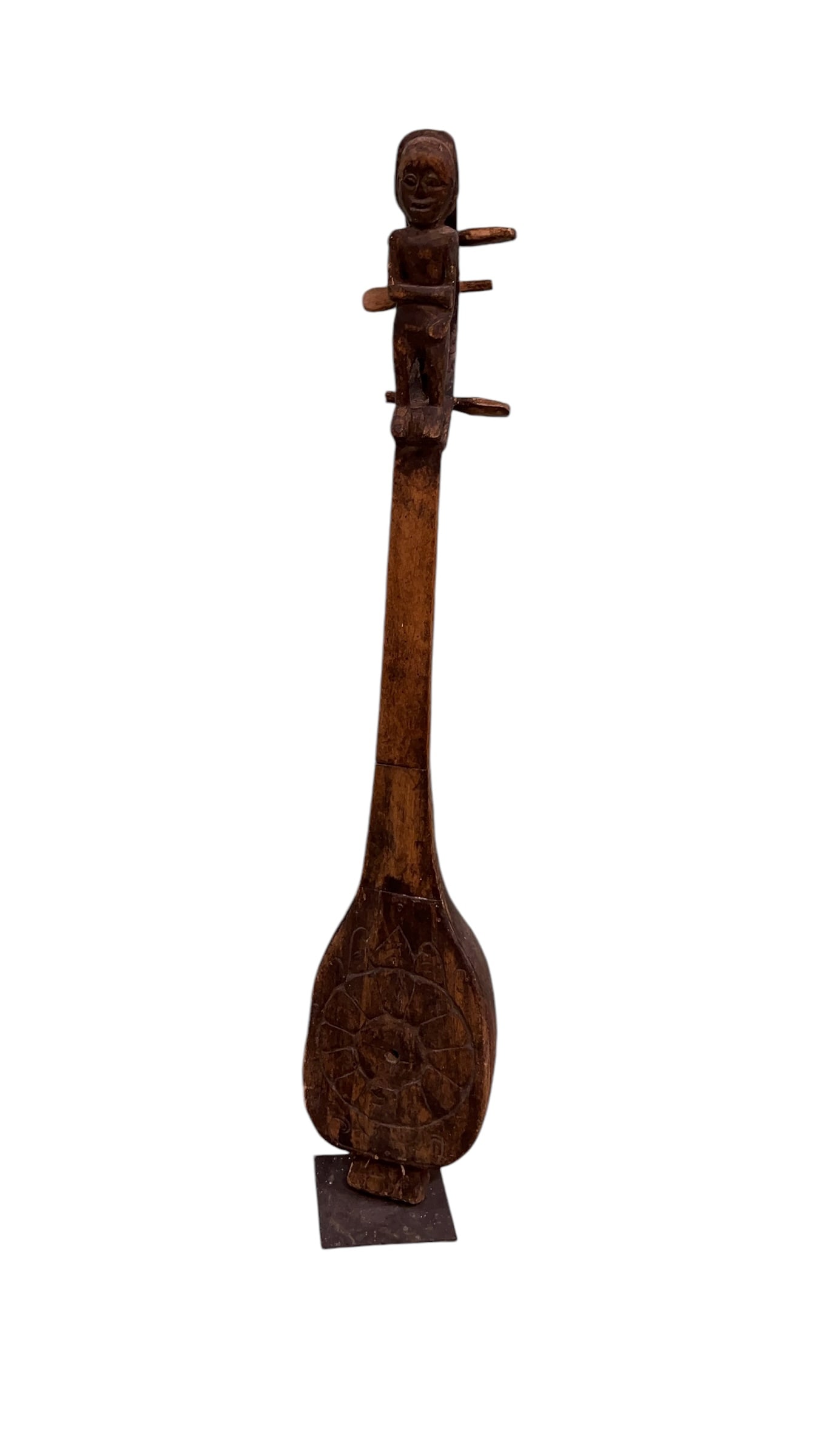 Antique Indonesian Gambia Lombok Stringed Instrument Carved Wooden Sculpture (1 of 17)