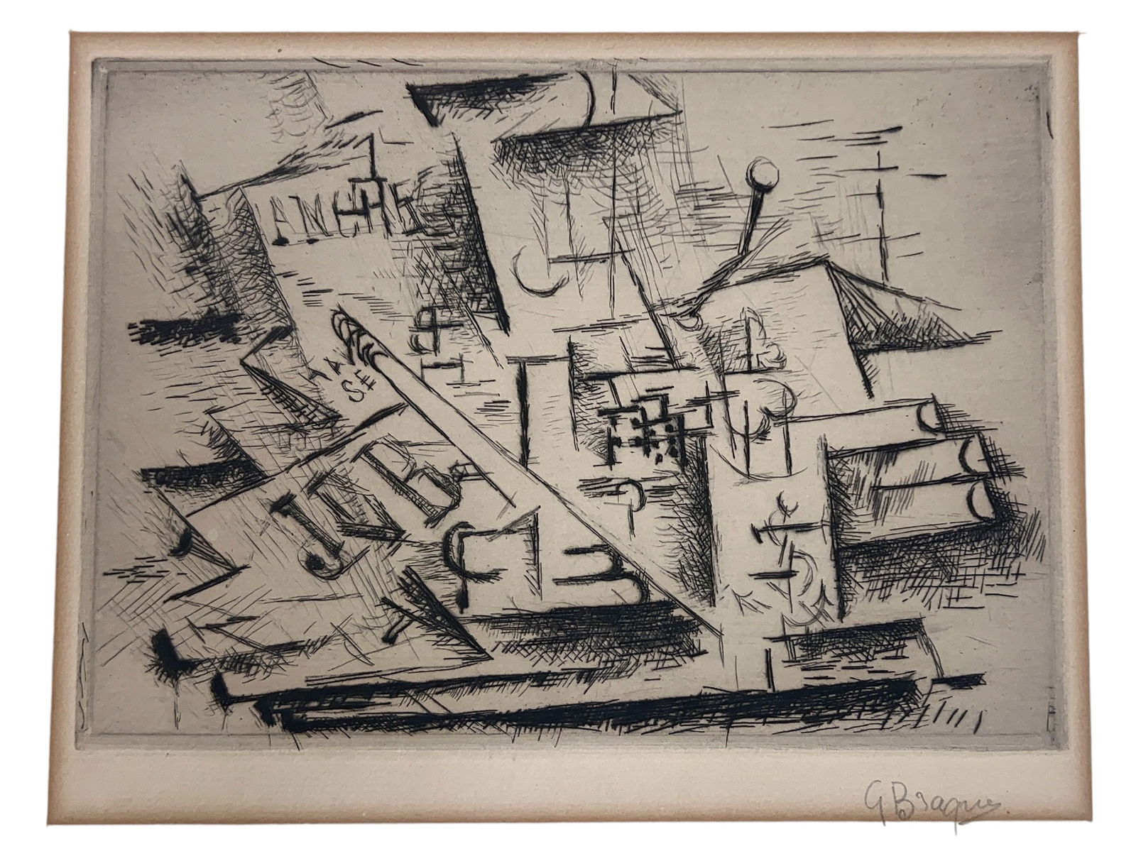 JOB by Georges Braque 1911 Drypoint Etching Pencil Signed (1 of 20)