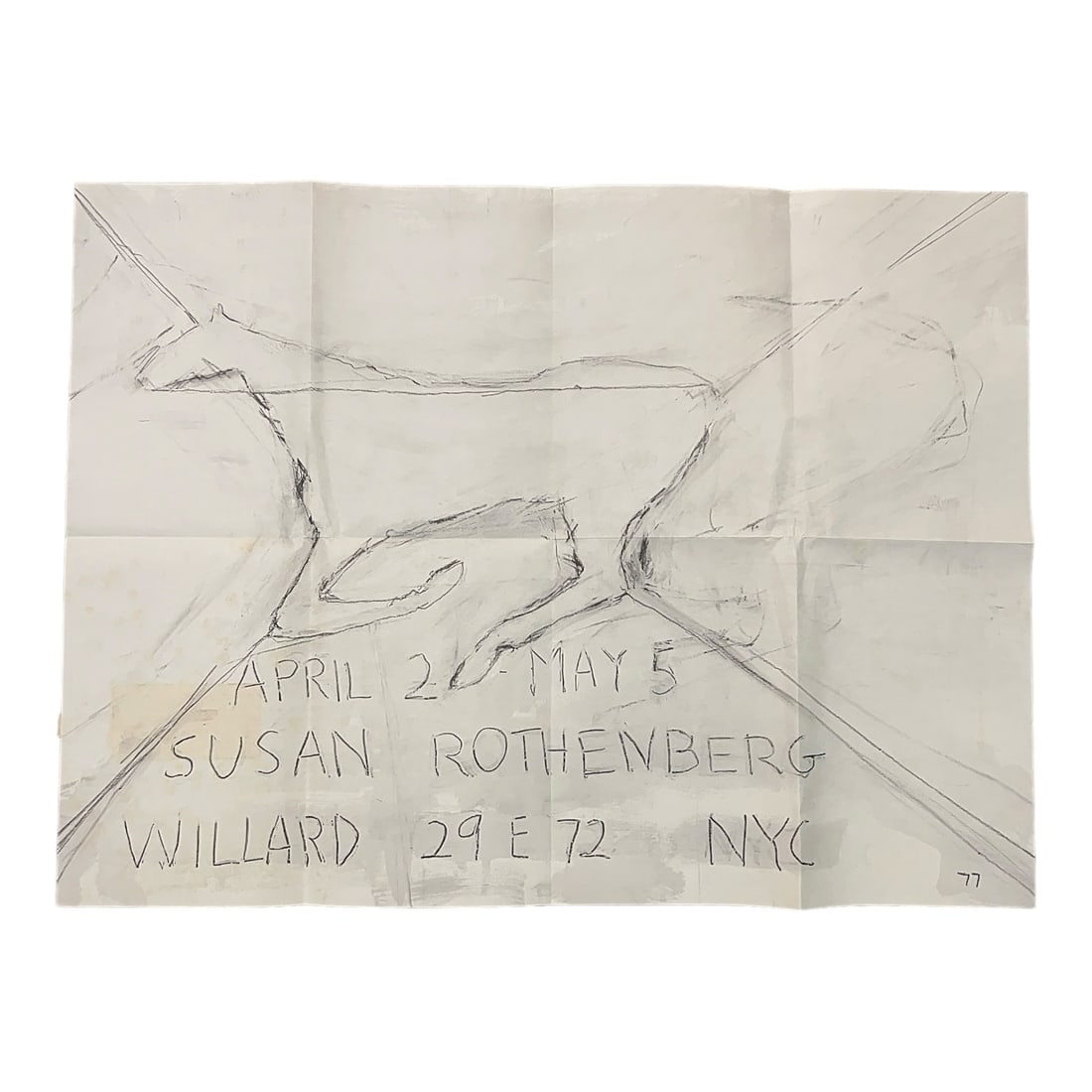 Susan Rothenberg 1977 Gallery Poster Willard Gallery (1 of 12)