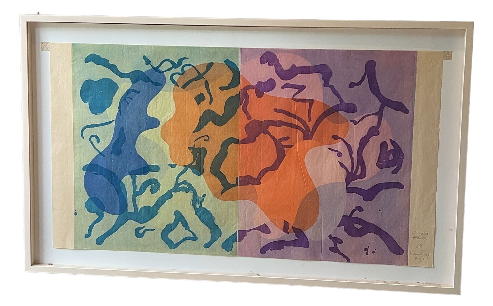 Large Format Framed Intaglio Print Joyous Havoc by Kumi Korf 2017 (1 of 19)