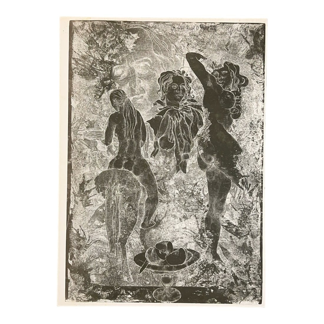 Large Print Female Nudes Figural by Fritz Janschka 1972, Vienna Fantastic Realism (1 of 14)