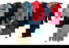 Group of Nine Women's Vintage Jackets Coats Denim Raincoats +