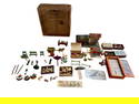 Erzgebirge Mixed Lot of Miniatures Wooden Puzzles, Houses, Village + Original Shipping Box