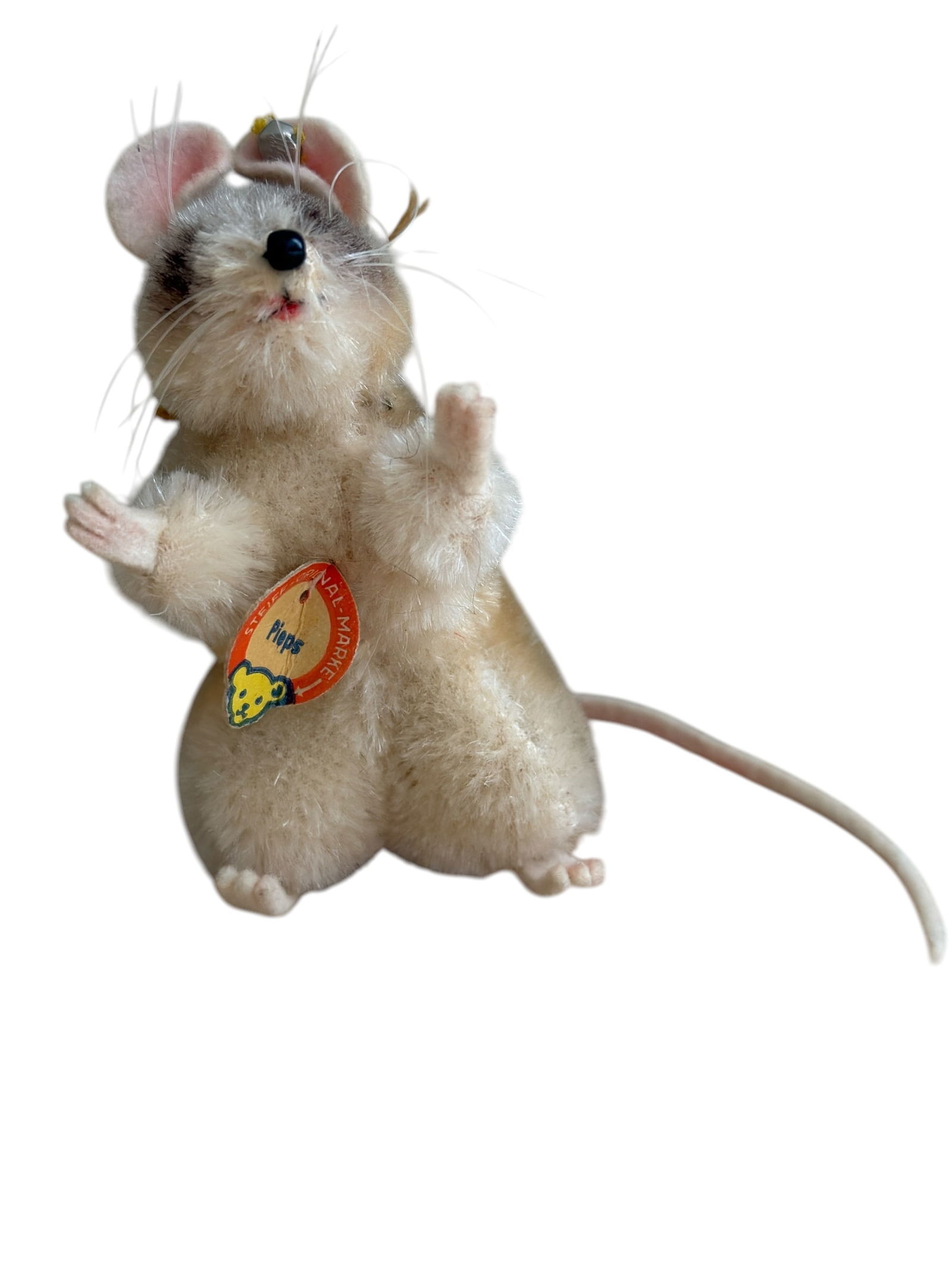 Vintage German Steiff Mohair Gray Pieps Mouse Stuffed Animal (1 of 8)